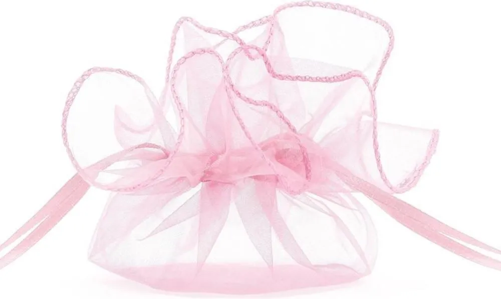 10 sacchetti di organza rosa Harmony 25cm