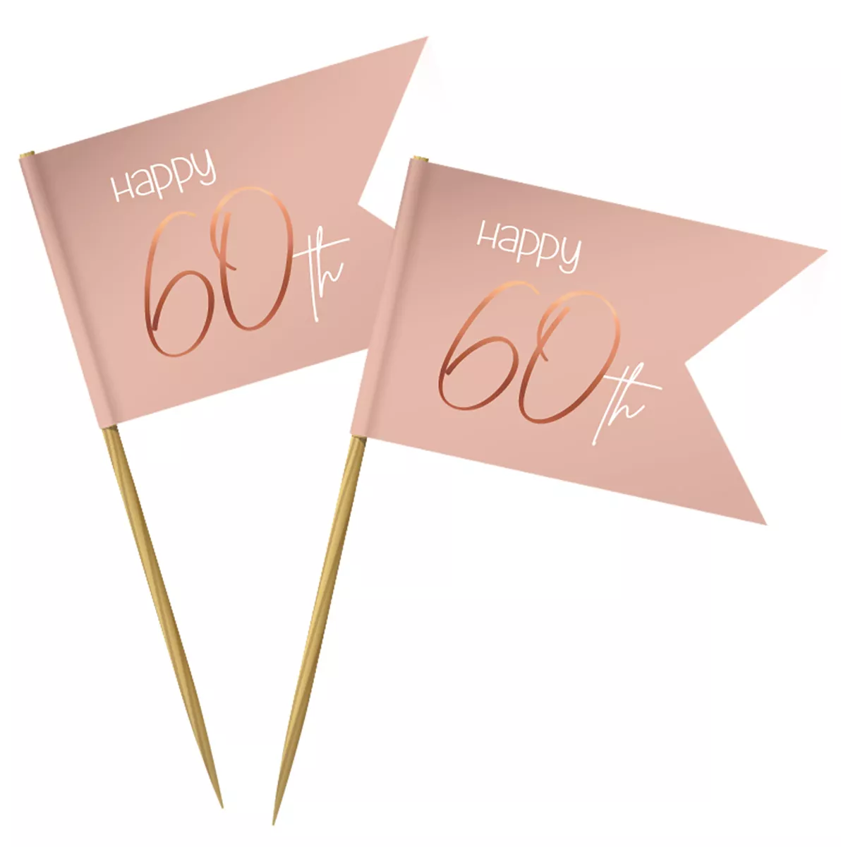 36 stuzzicadenti 60° compleanno rosa