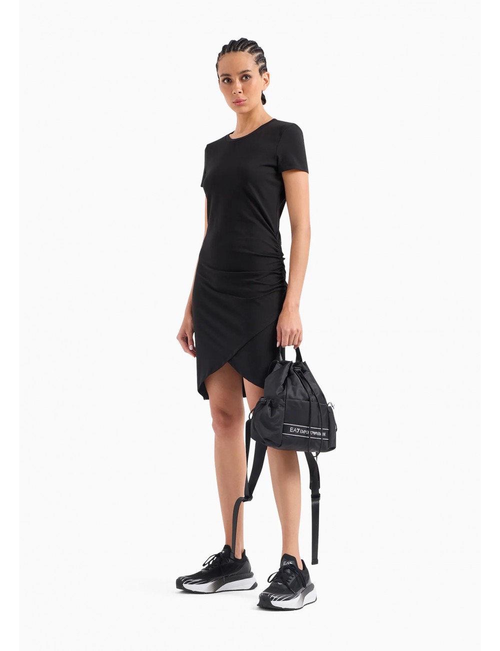 3DTA62 VESTITO EA7 EMPORIO ARMANI DONNA ABITO SPORTIVO DRESS GIROCOLLO SHIRT NEW