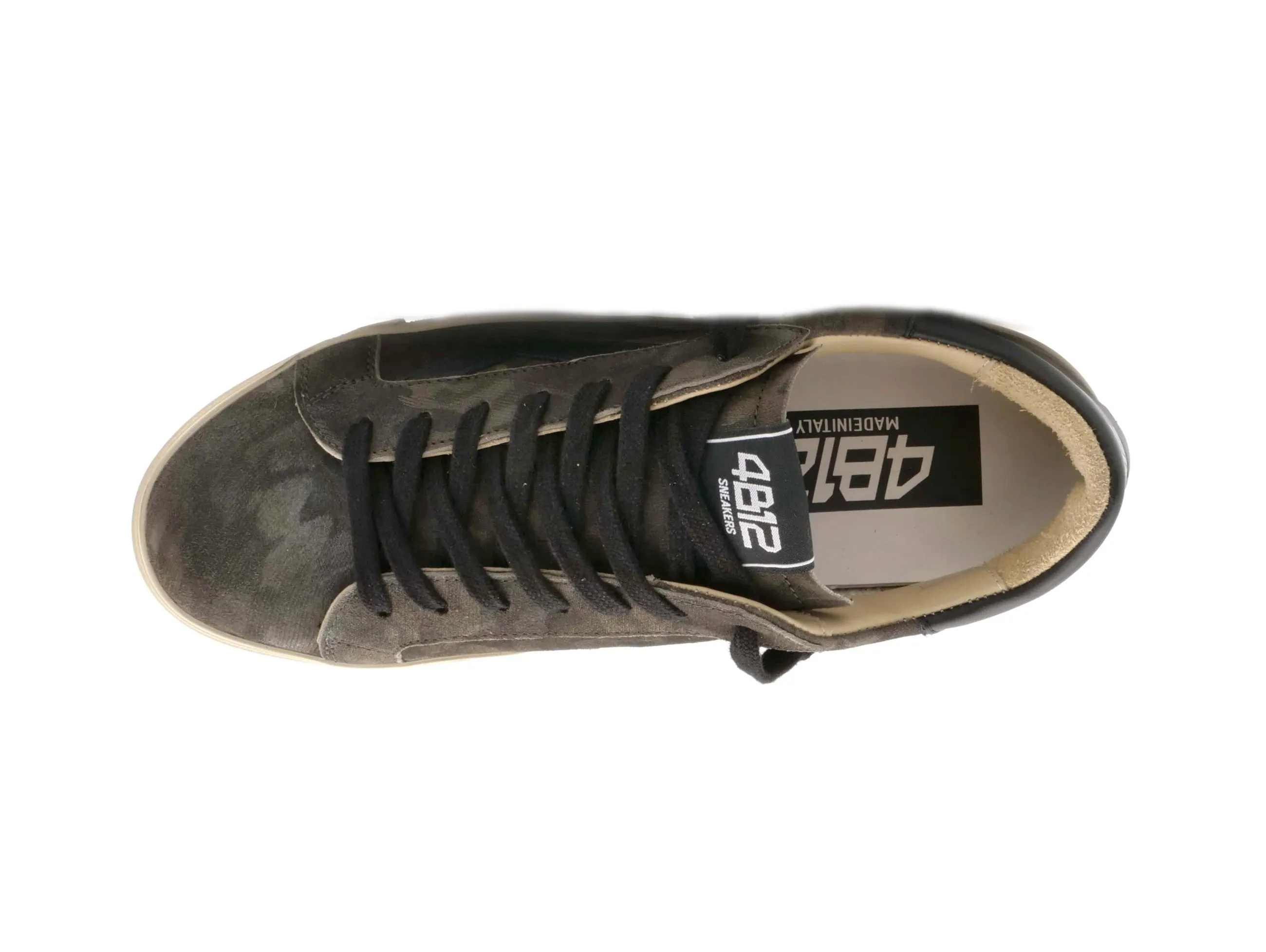 4B12 EVO Scarpe Casual Uomo in Pelle Mimetica Militare