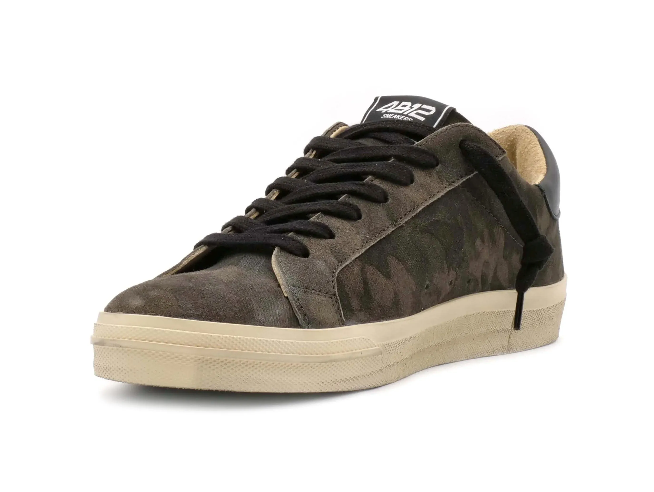 4B12 EVO Scarpe Casual Uomo in Pelle Mimetica Militare