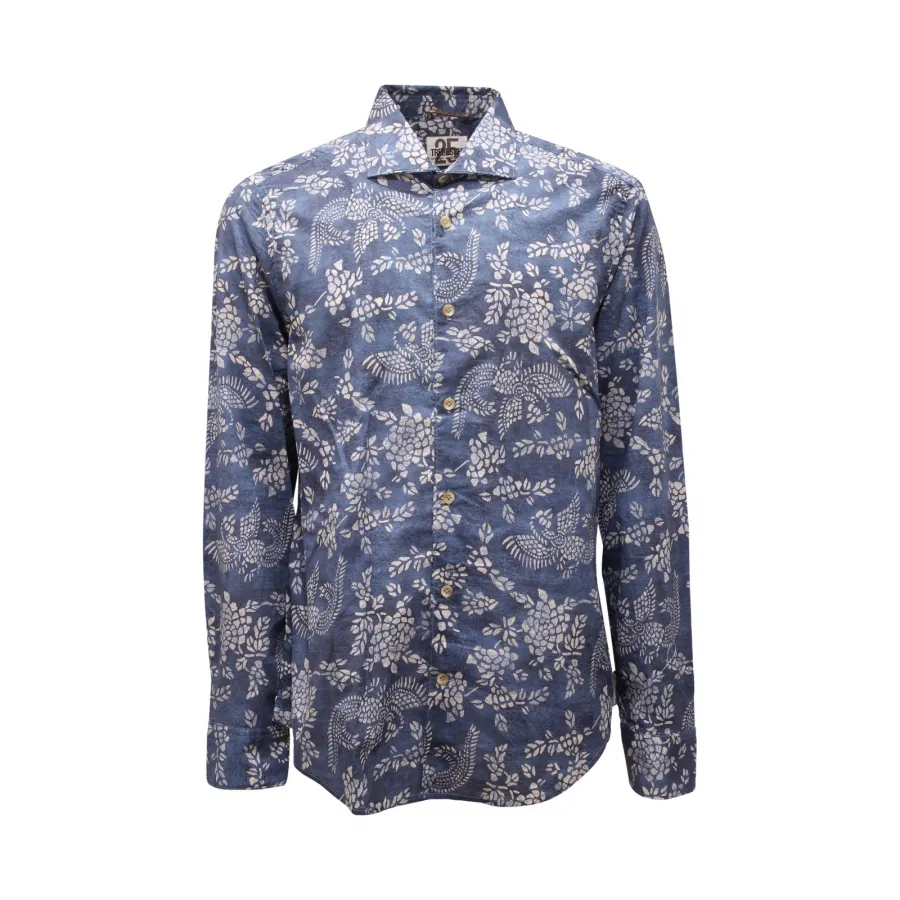 9779AQ camicia uomo TREBESCHI man shirt blue