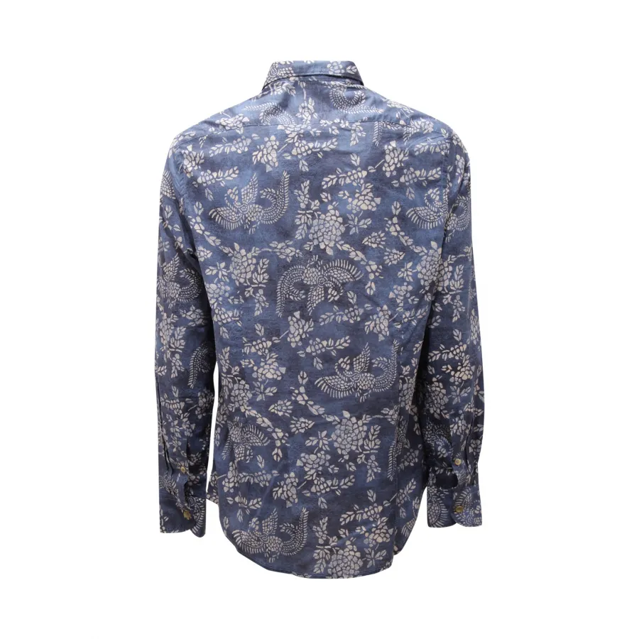 9779AQ camicia uomo TREBESCHI man shirt blue