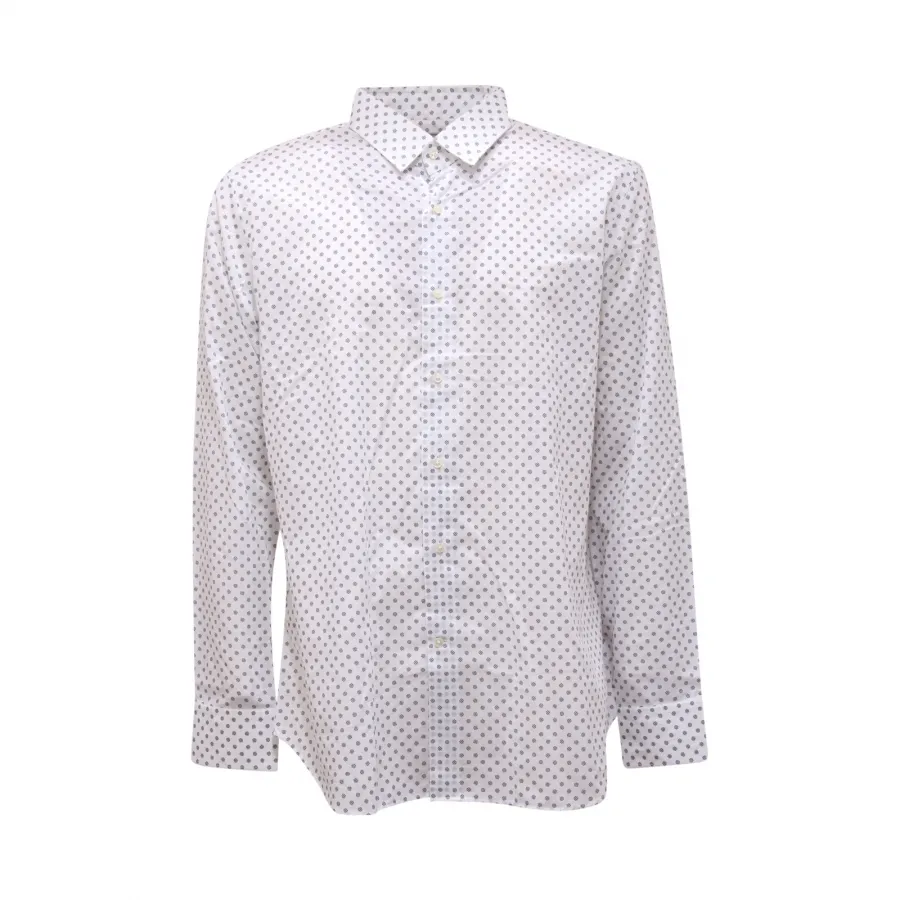 9799AQ camicia uomo MATTEUCCI SLIM man shirt white/blue