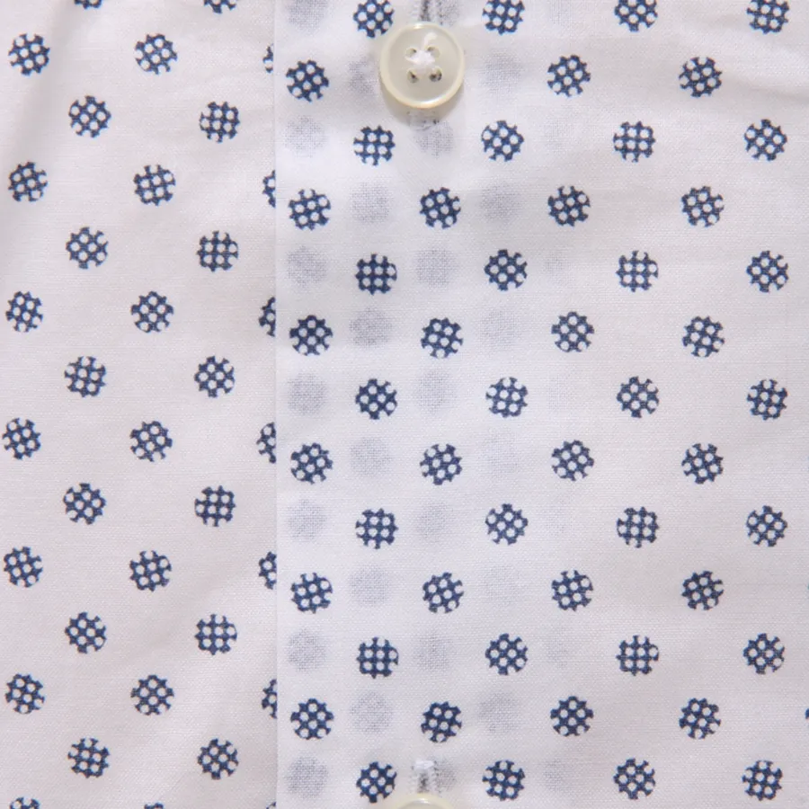 9799AQ camicia uomo MATTEUCCI SLIM man shirt white/blue