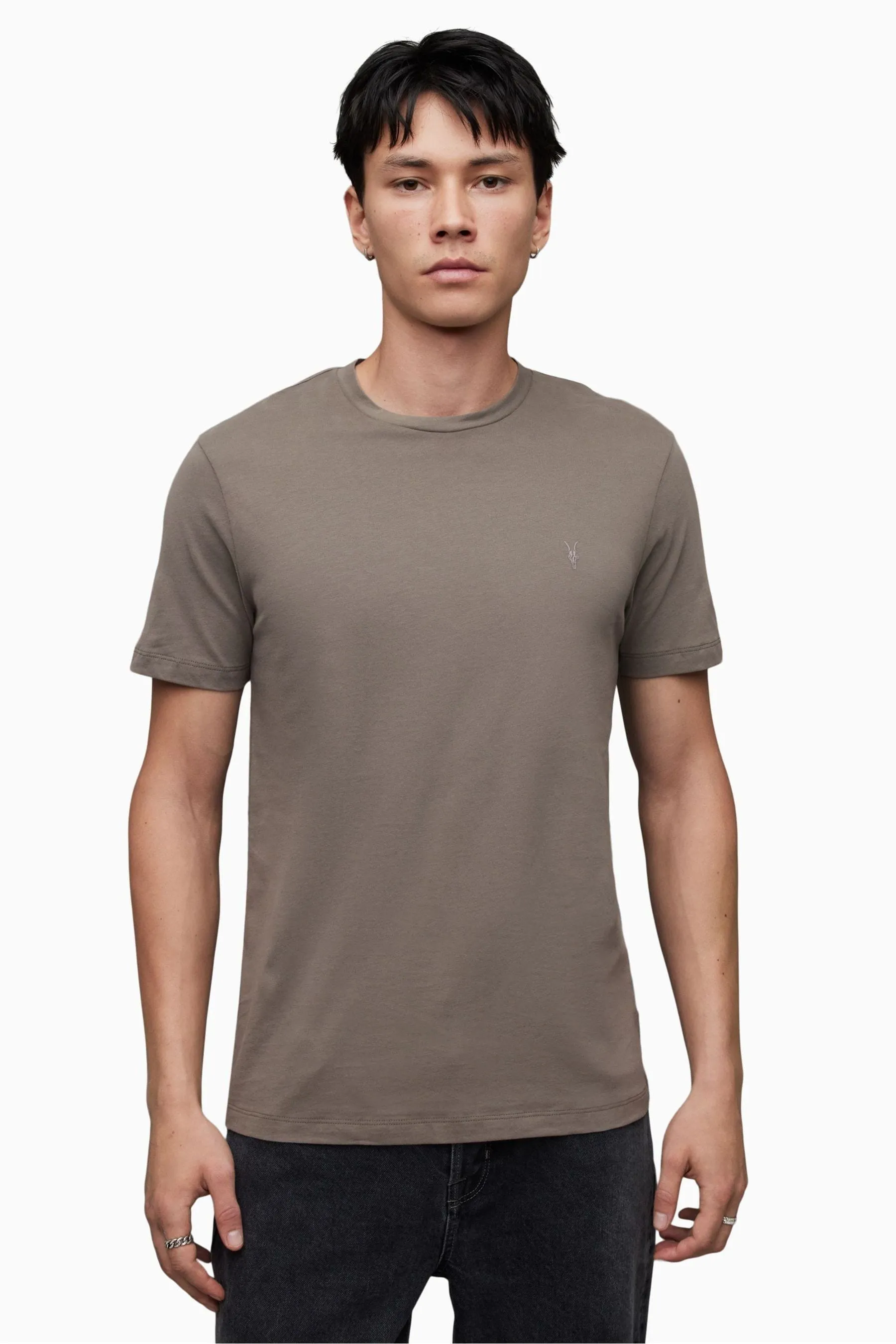 AllSaints - Brace - T-shirt girocollo in Manica corta a contrasto    
