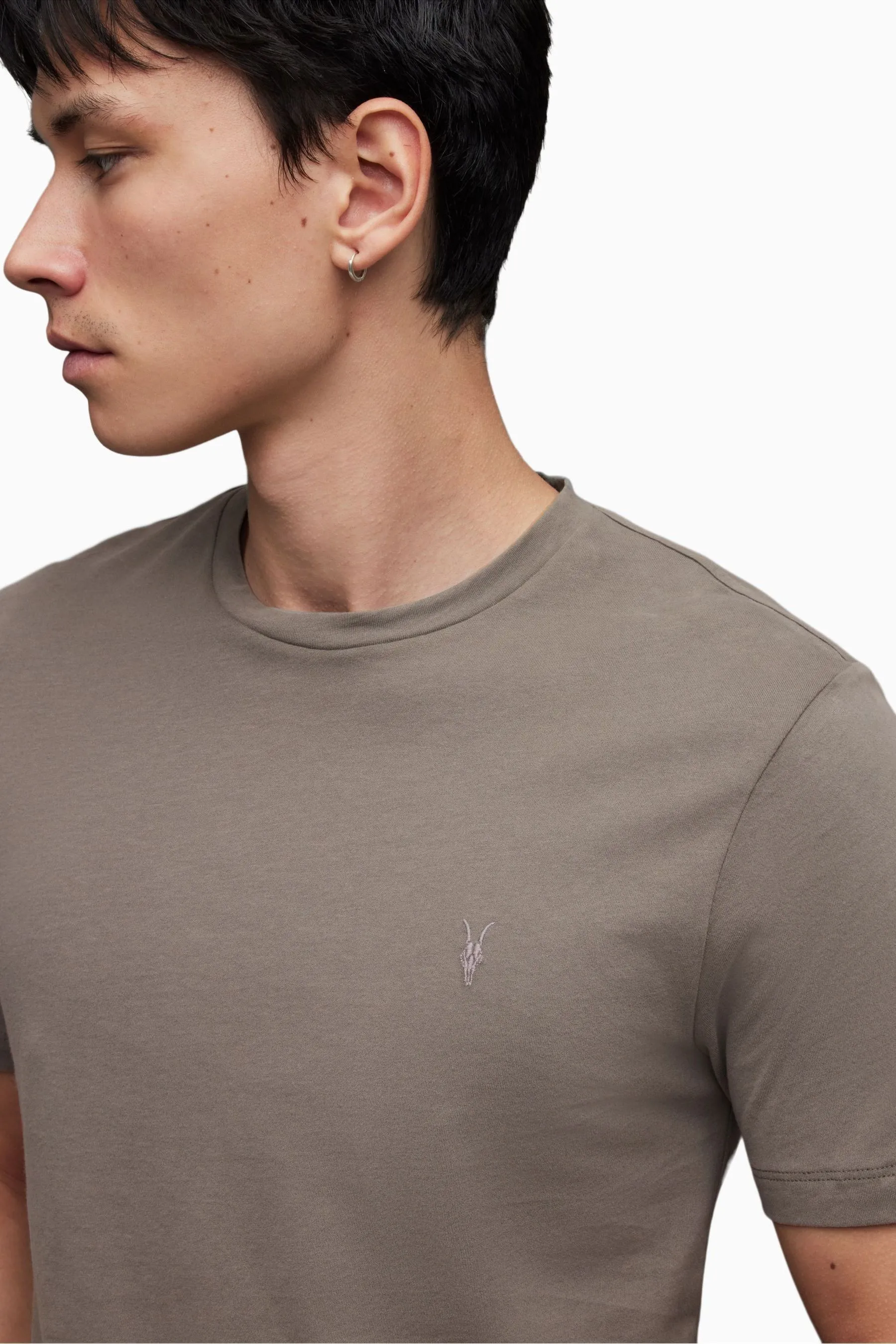 AllSaints - Brace - T-shirt girocollo in Manica corta a contrasto    