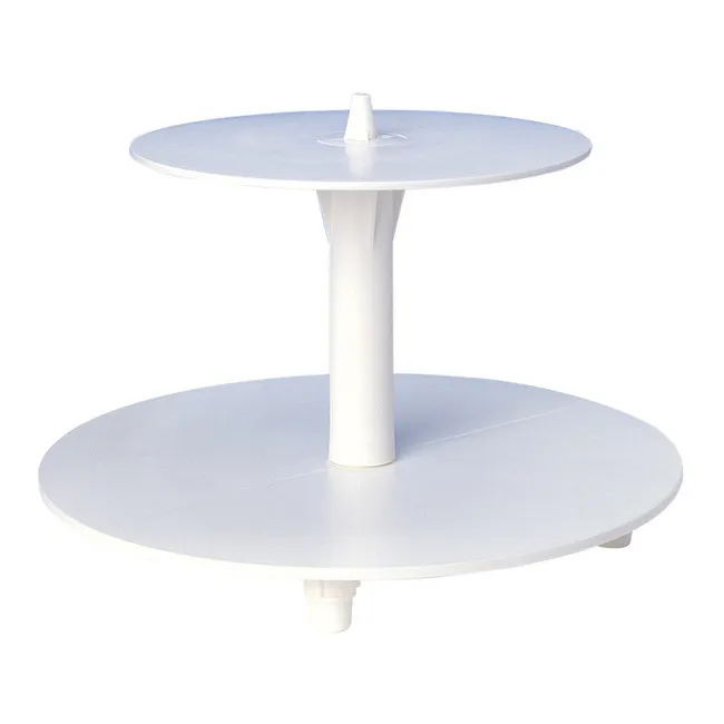 Alzata per torta e cupcake in plastica a 2 livelli - Dekora