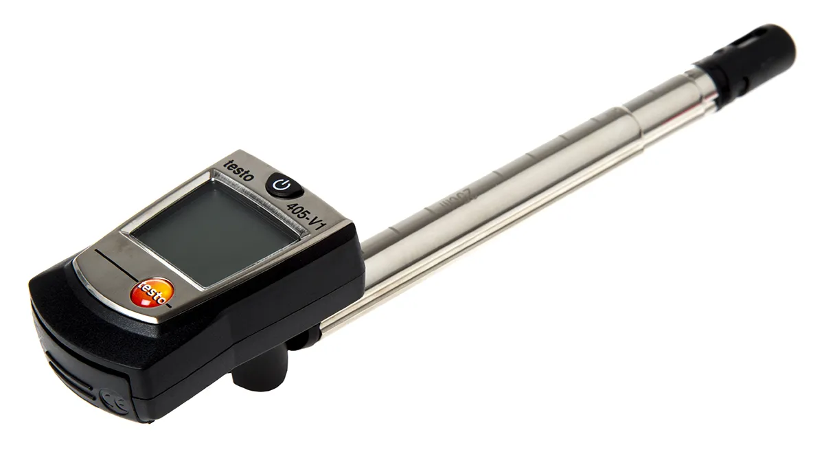 Anemometro Testo 405 per misurare velocità dell'aria fino a 10m/s