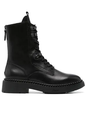 ASH Calzature,Stivaletti Stivali Marlow in pelle di vitello nero 
