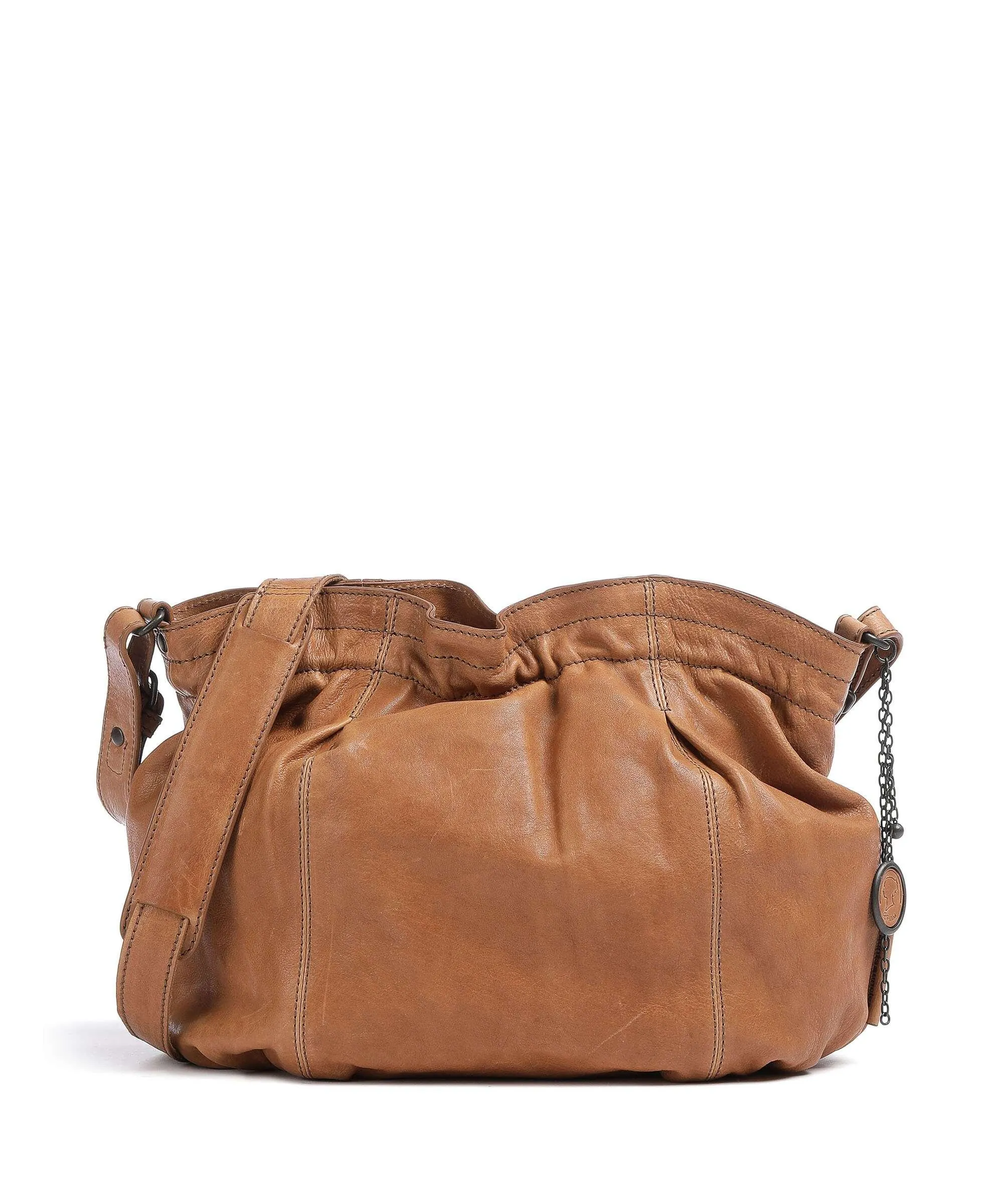  Aunts & Uncles Coffee Klatsch Hannah Borsa a spalla pelle granulata marrone  