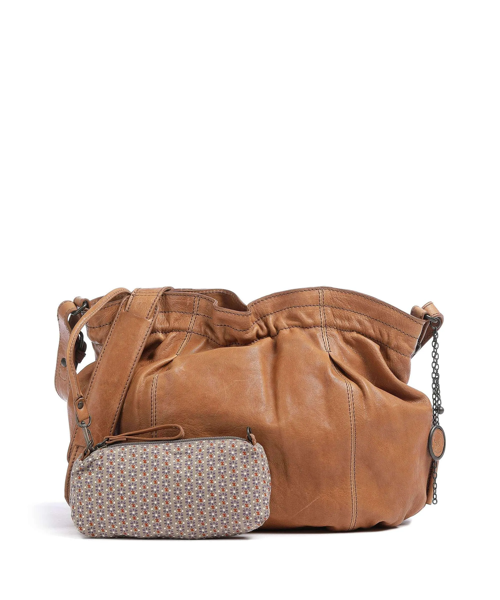  Aunts & Uncles Coffee Klatsch Hannah Borsa a spalla pelle granulata marrone  