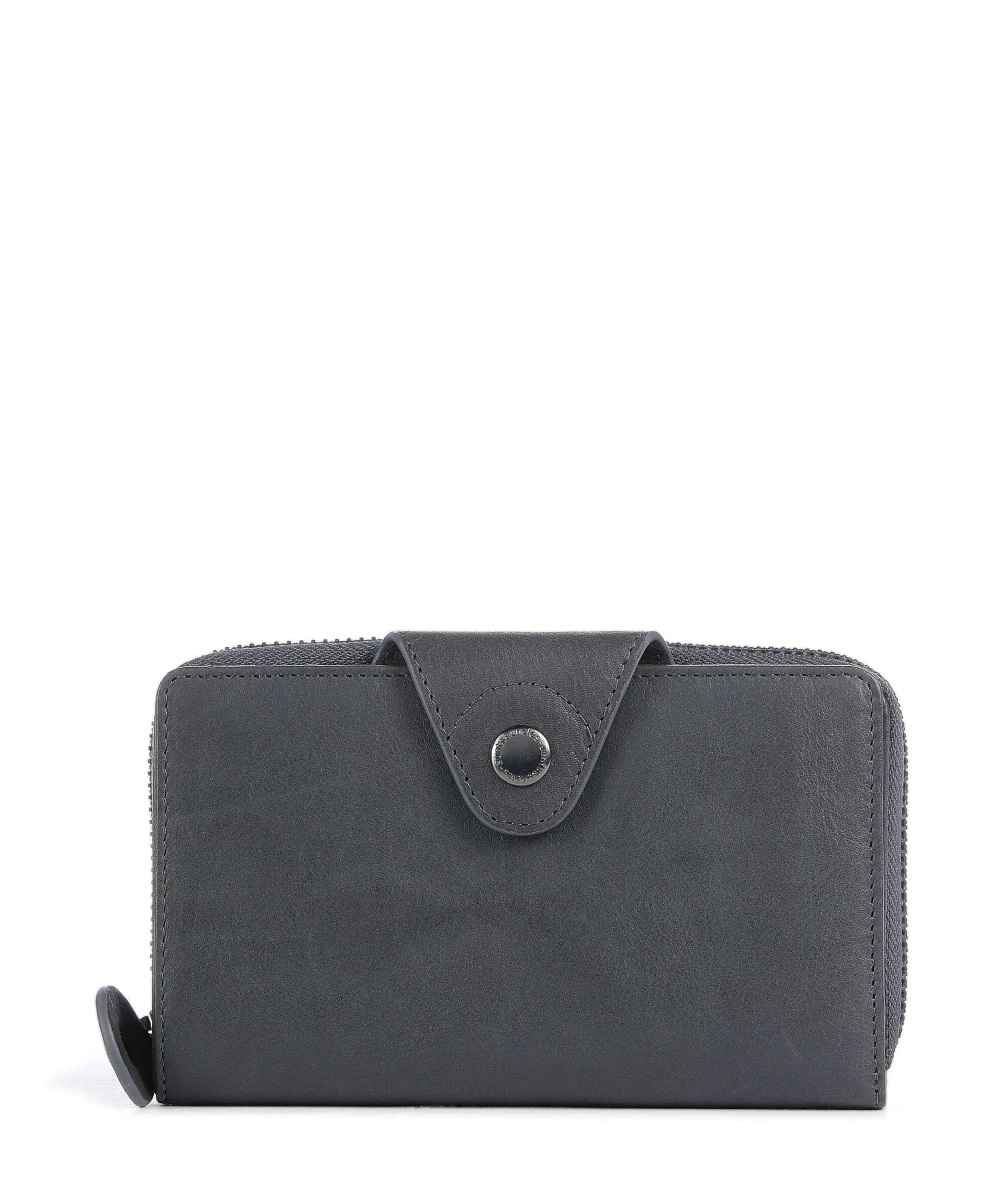  Aunts & Uncles Grandma's Luxury Club Francis RFID Portafoglio pelle di vacchetta finemente grana grigio scuro  