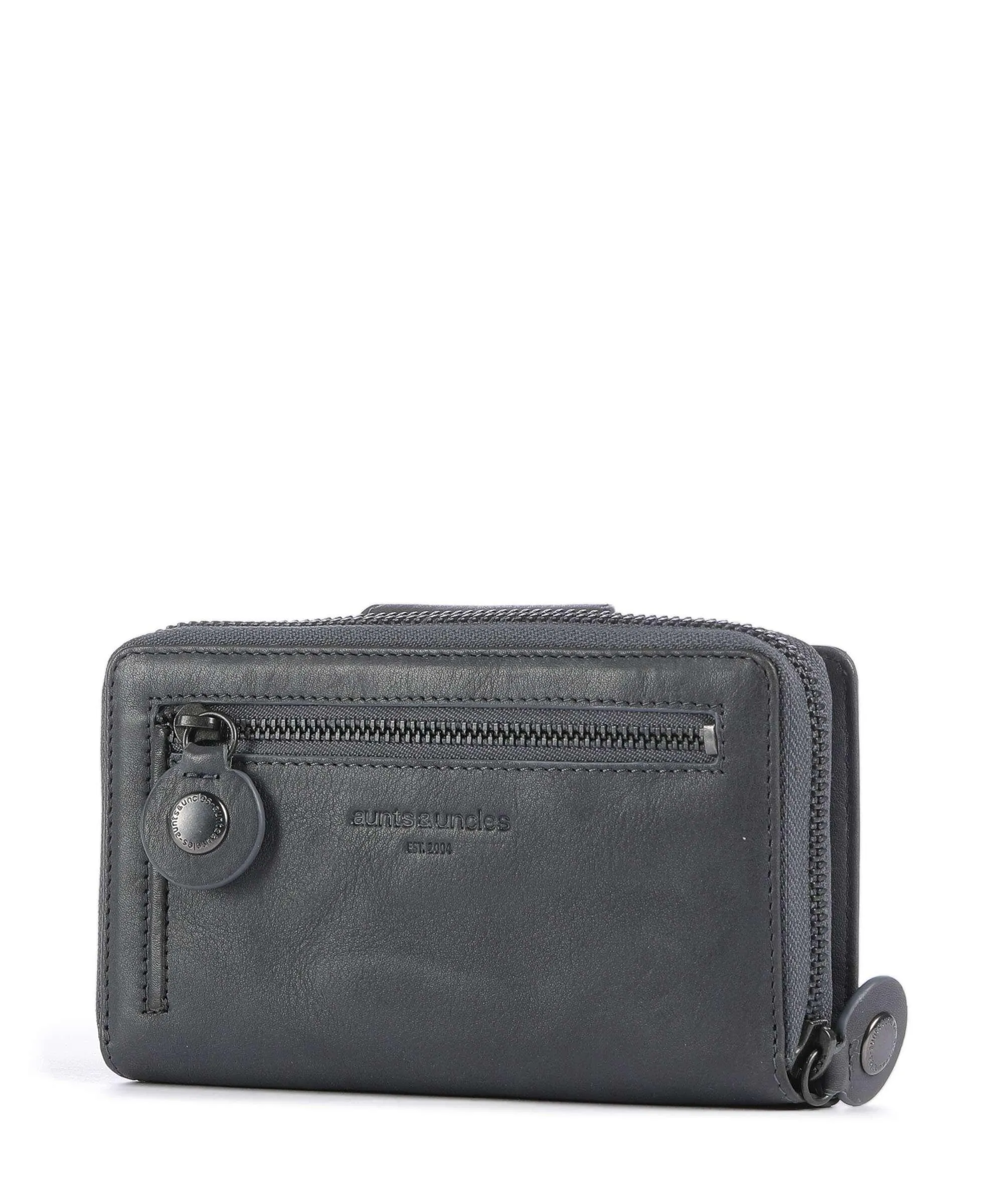  Aunts & Uncles Grandma's Luxury Club Francis RFID Portafoglio pelle di vacchetta finemente grana grigio scuro  