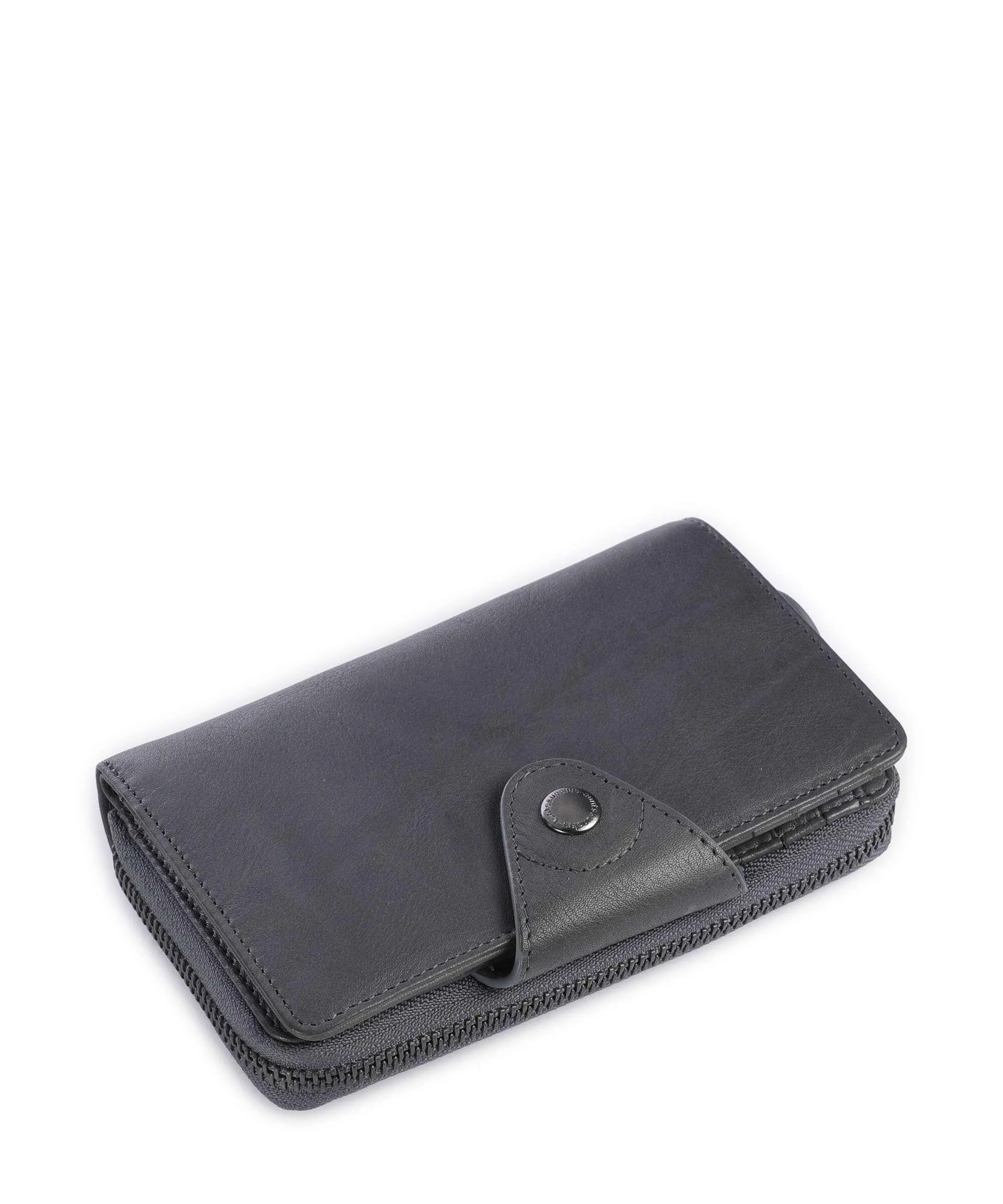  Aunts & Uncles Grandma's Luxury Club Francis RFID Portafoglio pelle di vacchetta finemente grana grigio scuro  