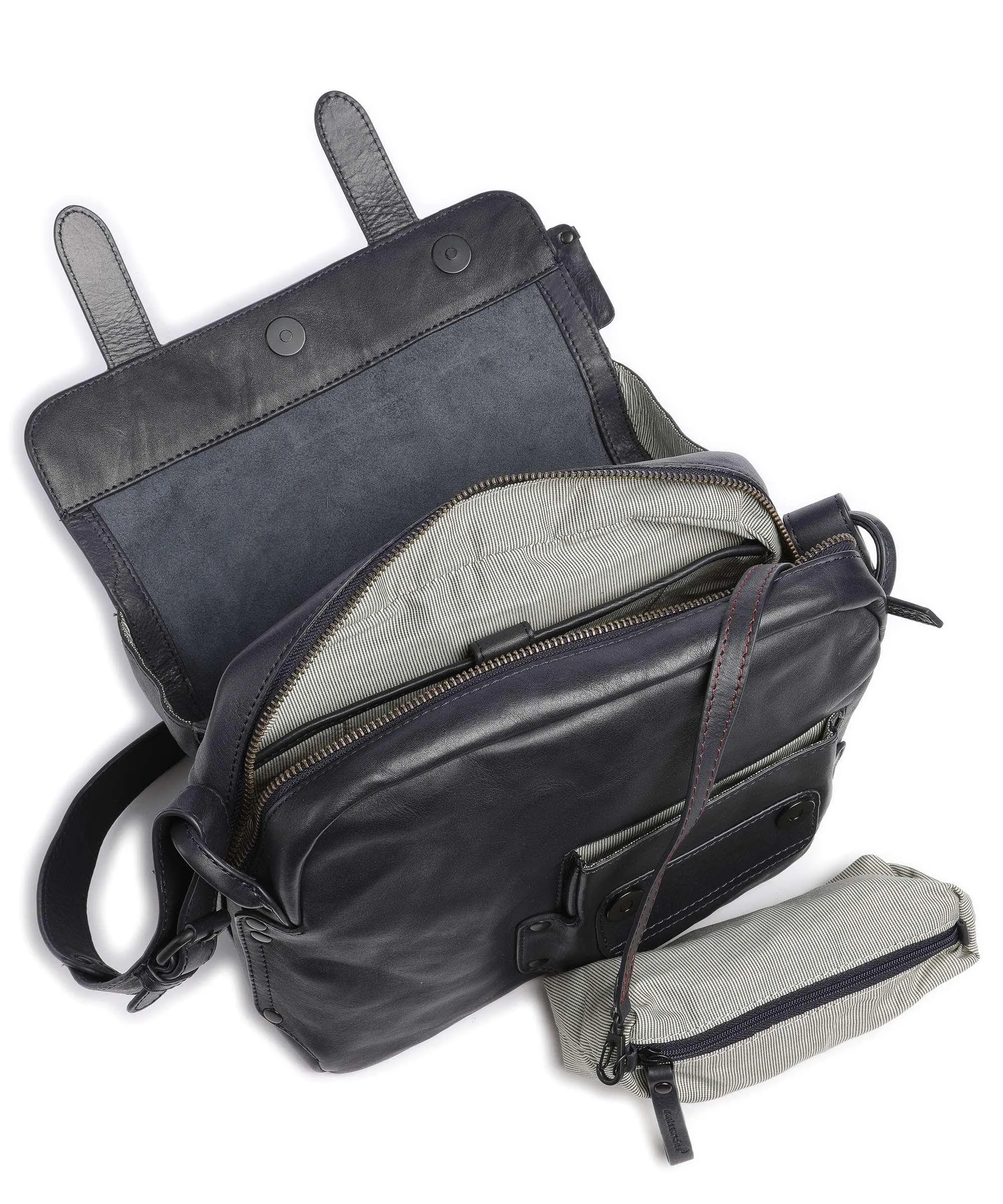  Aunts & Uncles Grandma's Luxury Club Miss Apple Pie Borsa a tracolla pelle di vacchetta grana blu scuro  