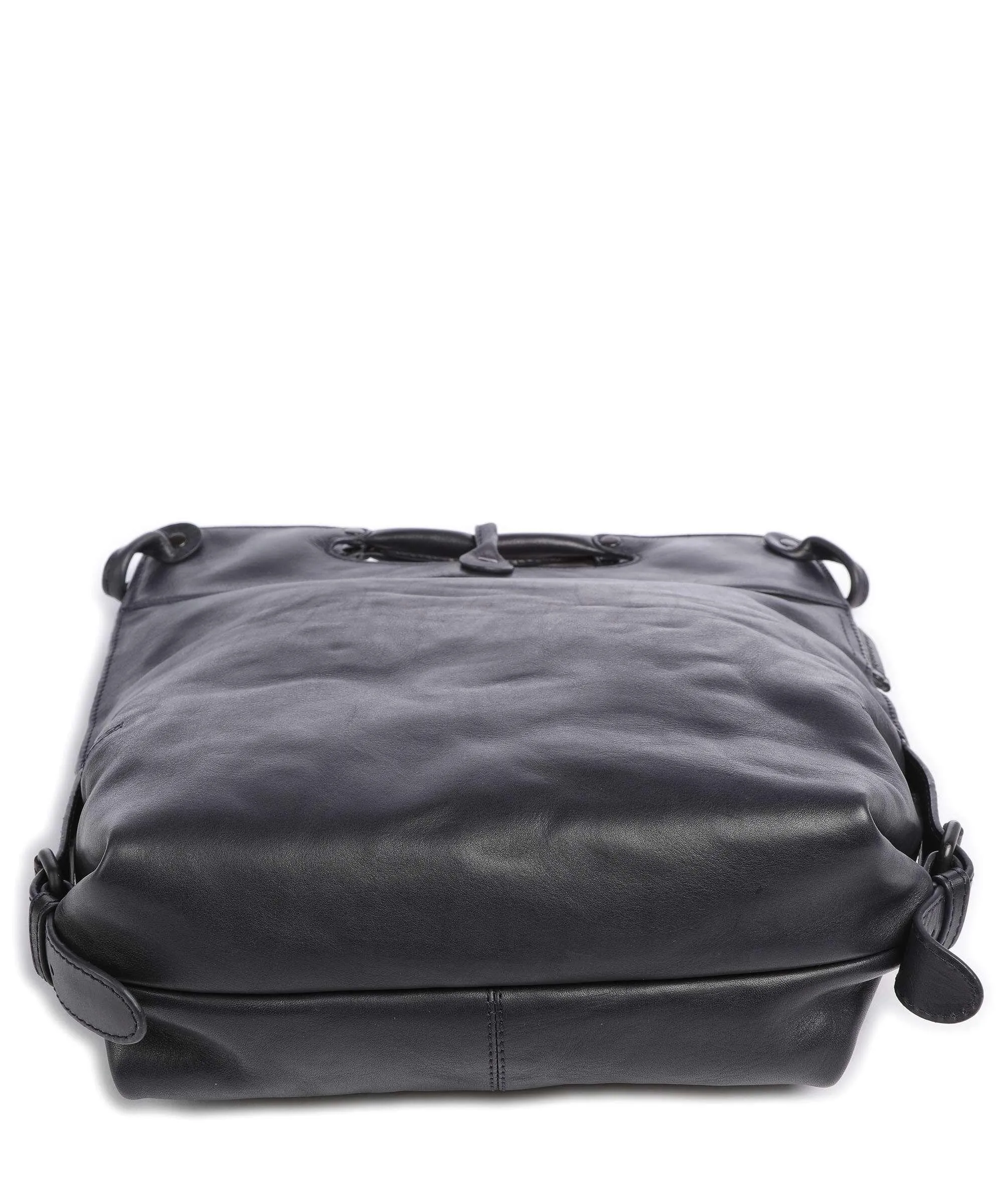  Aunts & Uncles Grandma's Luxury Club Mrs. Pancake Borsa a tracolla pelle di vacchetta grana blu scuro  