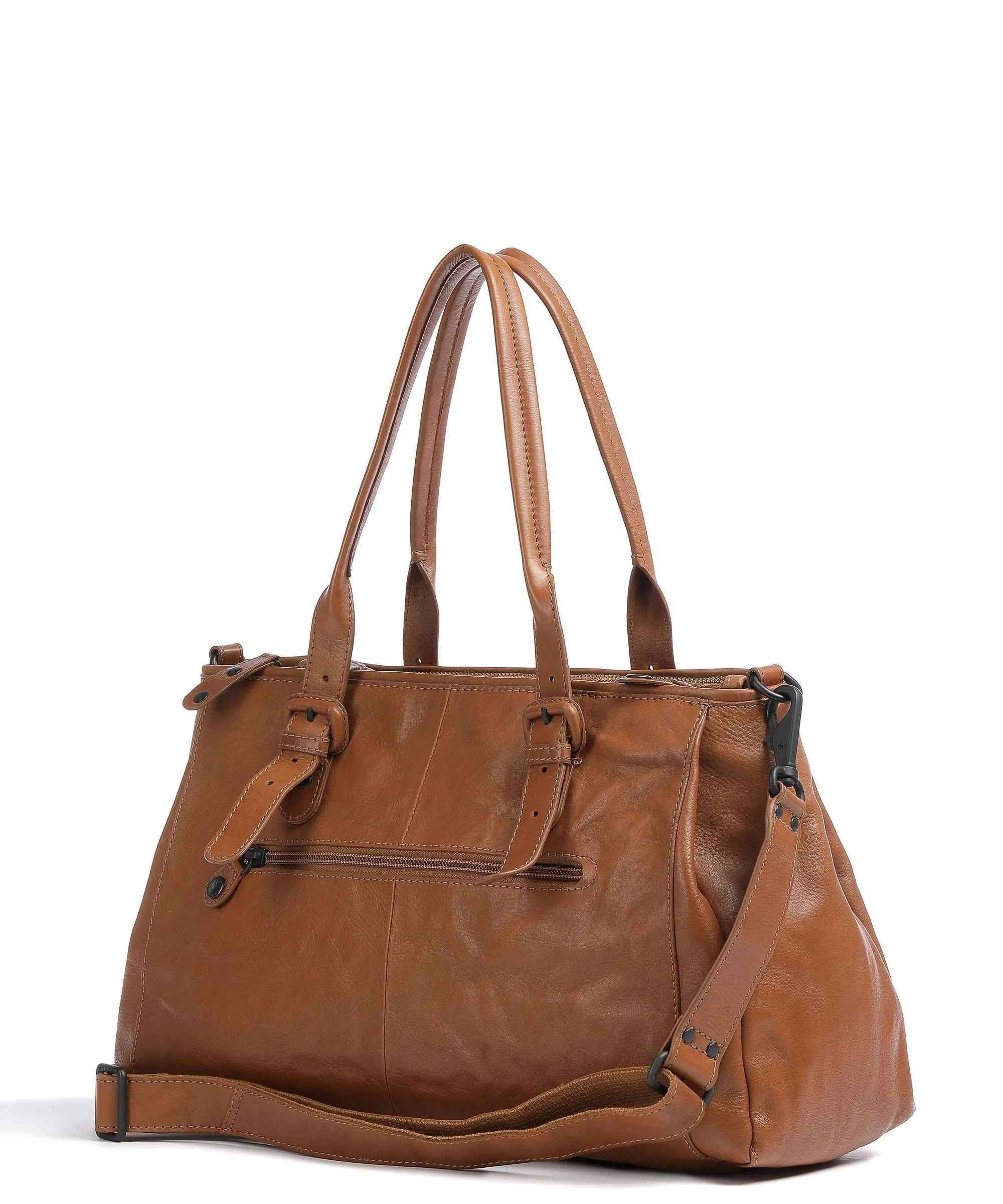  Aunts & Uncles Grandma's Luxury Club Mrs. Shortbread Borsa shopper pelle di vacchetta grana cognac  