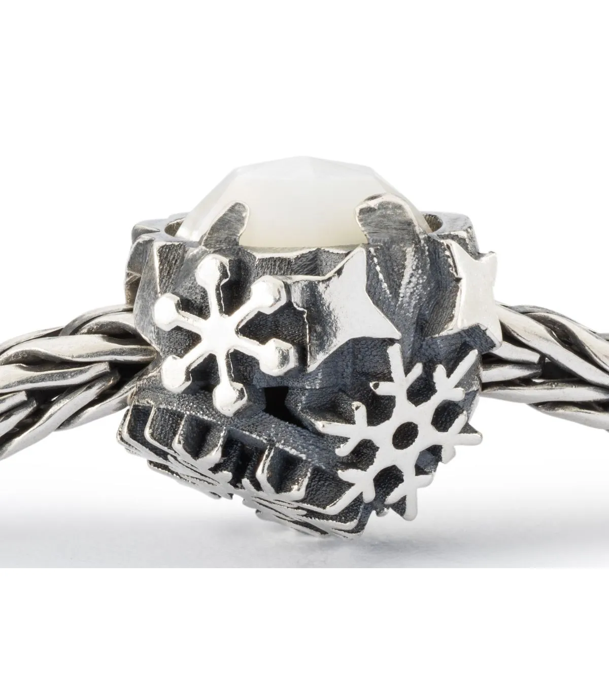 Beads Trollbeads Collezione Natale Incantato Perla Delle Nevi TAGBE-00293 Argento
