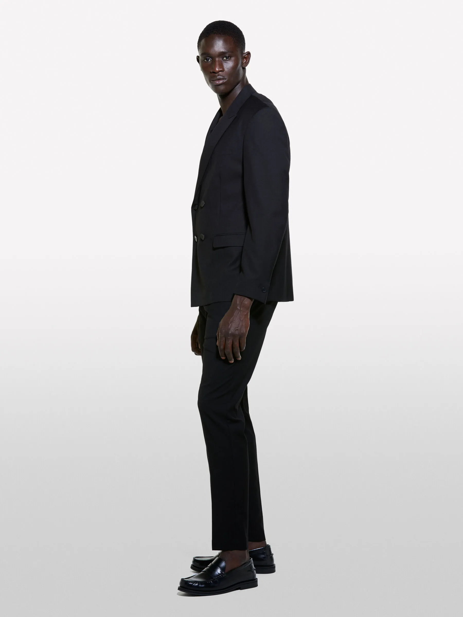 Blazer doppiopetto nero slim comfort fit