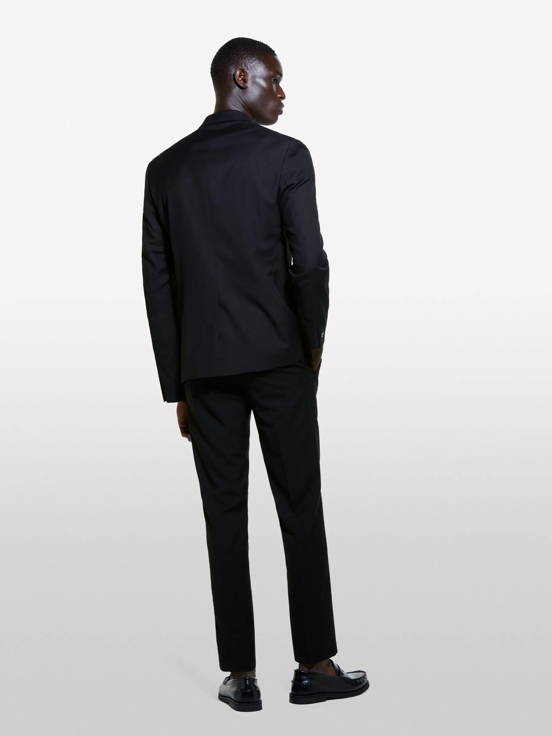 Blazer doppiopetto nero slim comfort fit