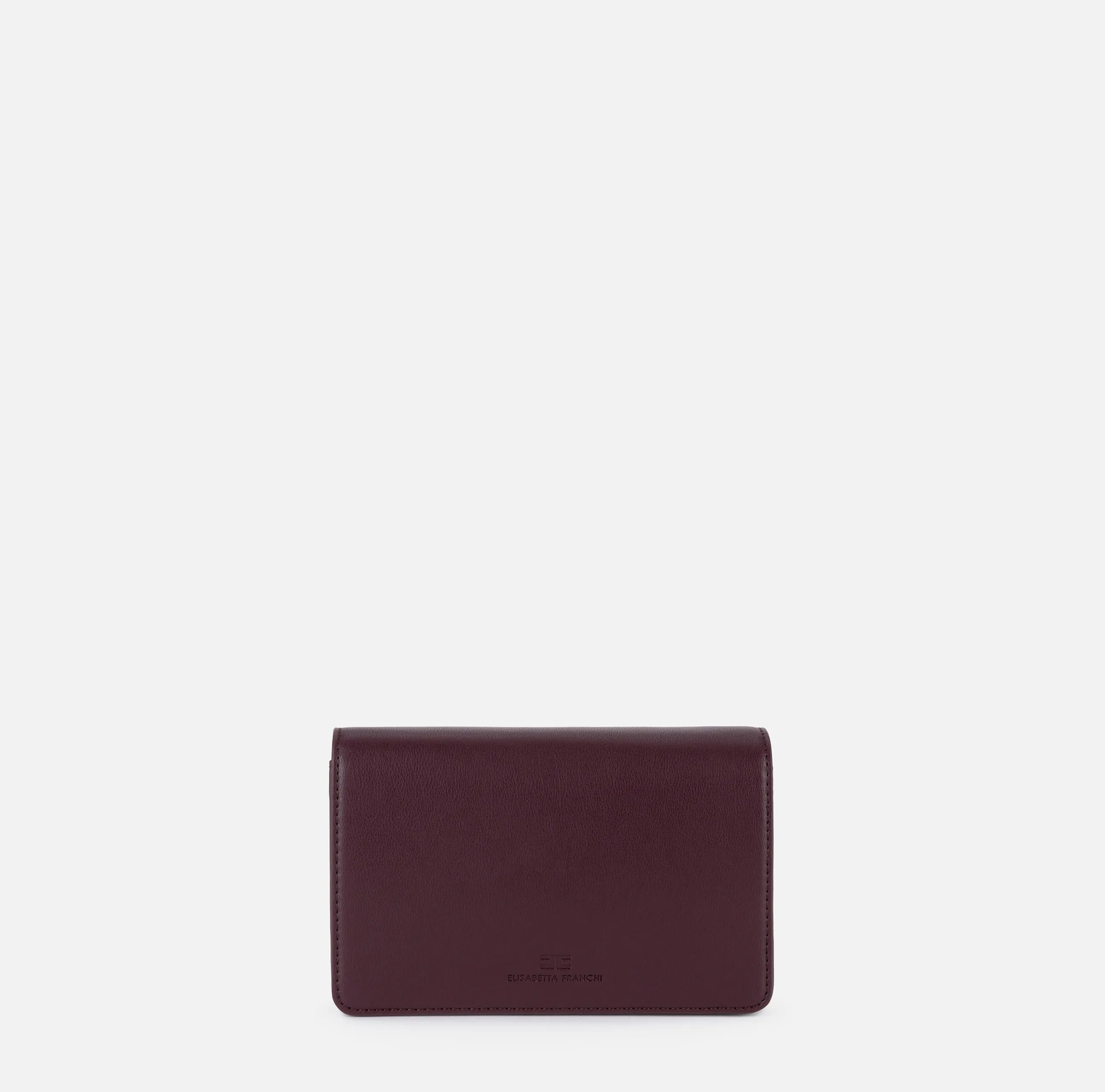 Borsa a tracolla in materiale sintetico con placca logo