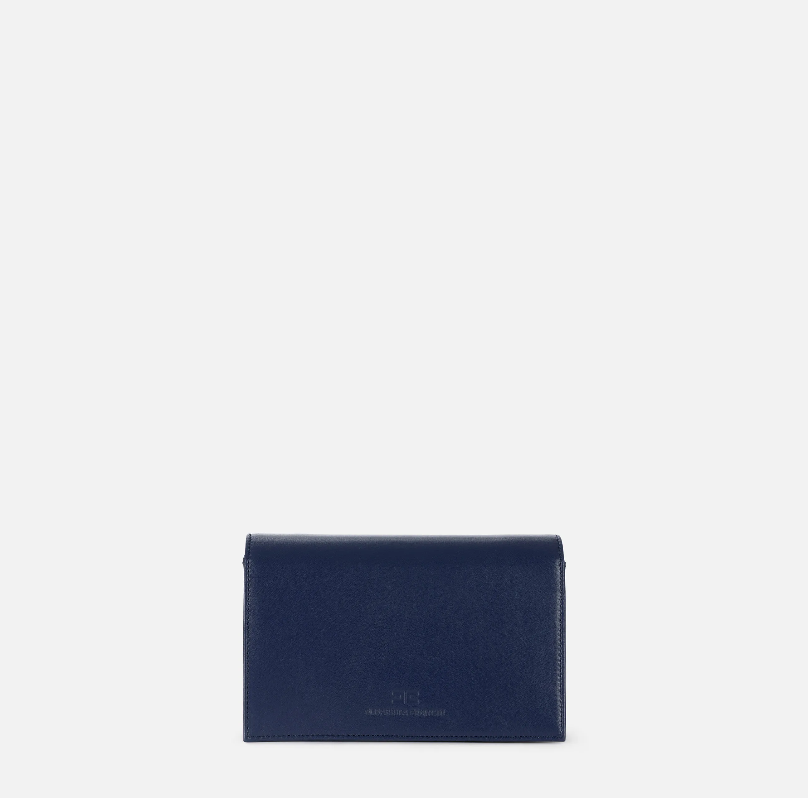 Borsa a tracolla in nappa con placca logo