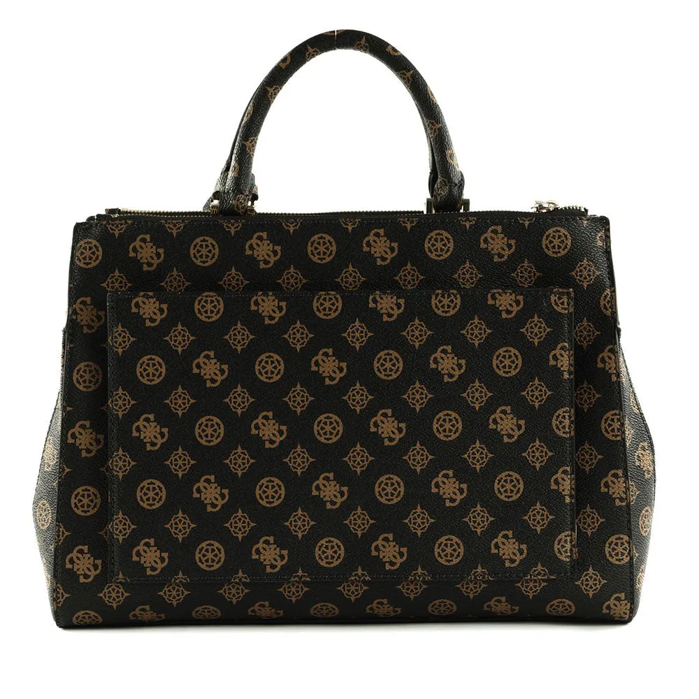 Borsa Donna a Mano GUESS Linea Nelka Colore Mocha Logo