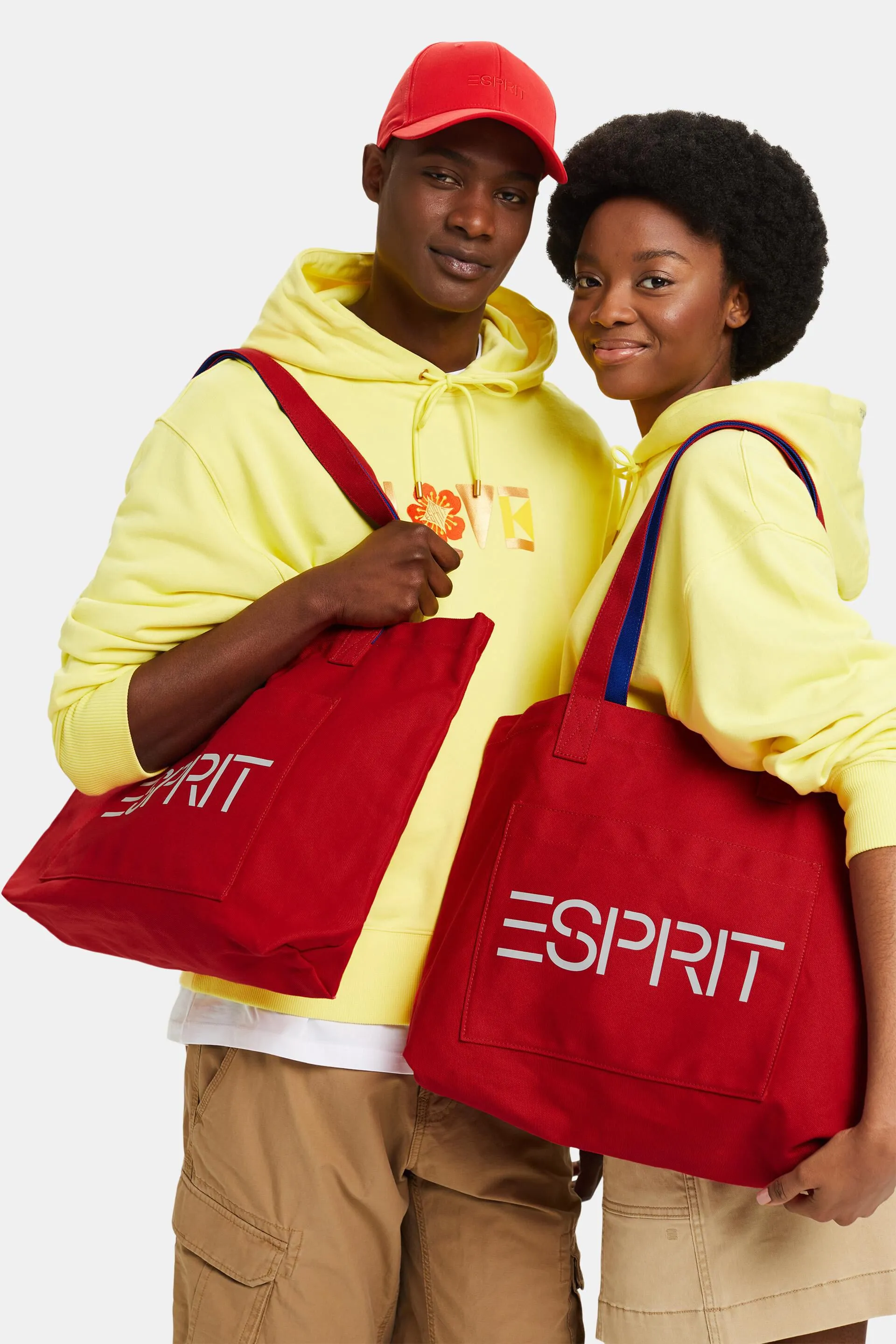 Borsa in tela con logo