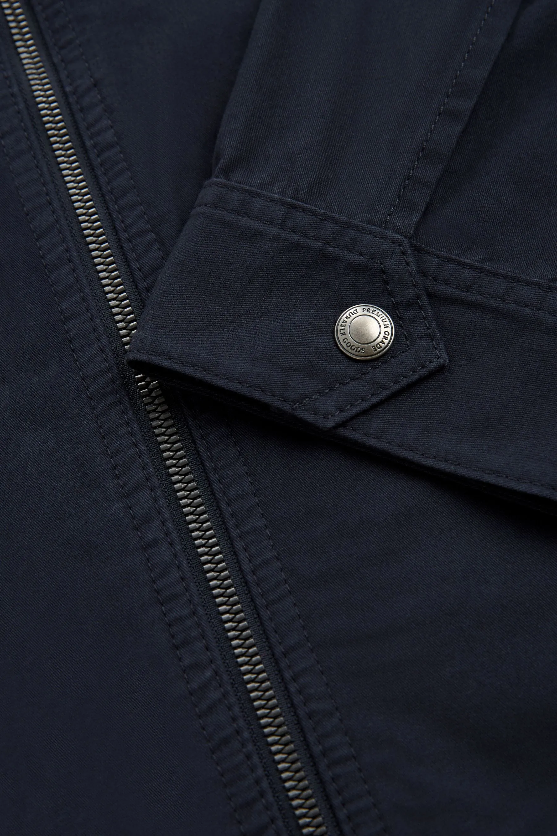Borsa stile camicia in cotone con zip