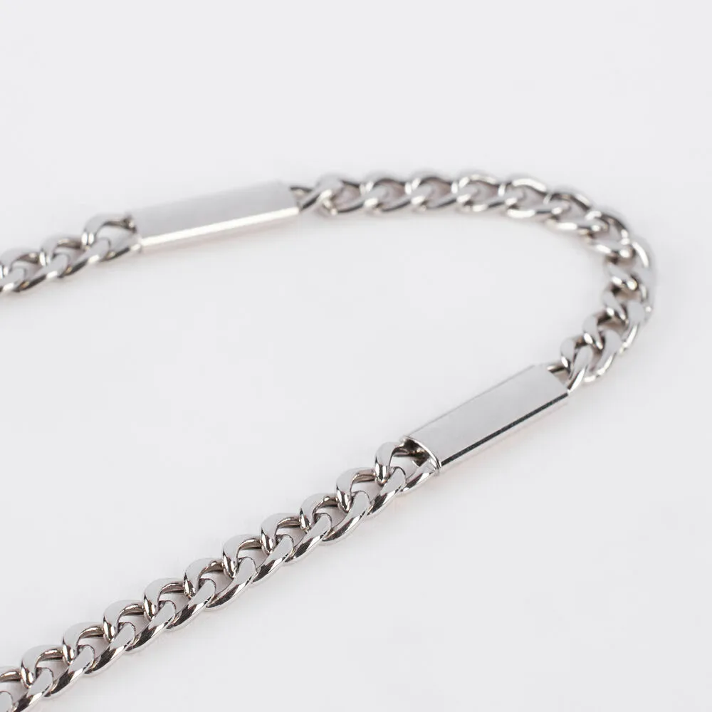 Bracciale Catena L'homme Or Oro Bianco 375/1000 Maglia Groumette 21 cm 1425083