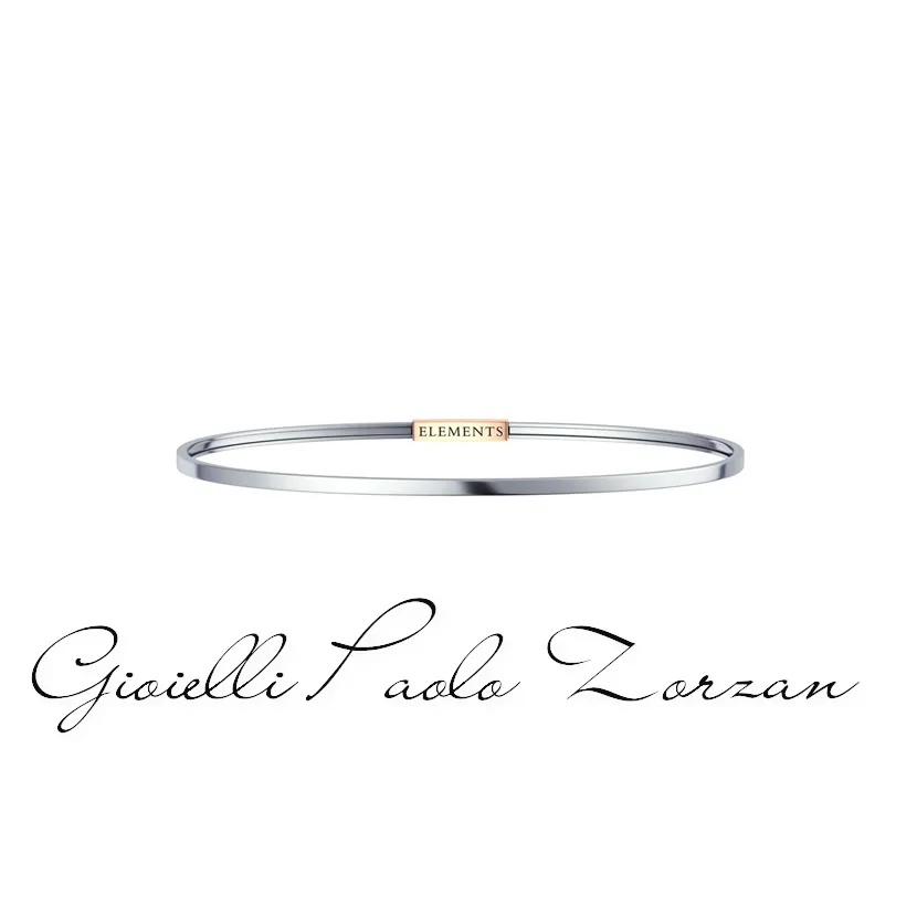Bracciale Rigido Elements Di Donna Oro Bangle Oro Bianco Interno Cavo Dfbf4106