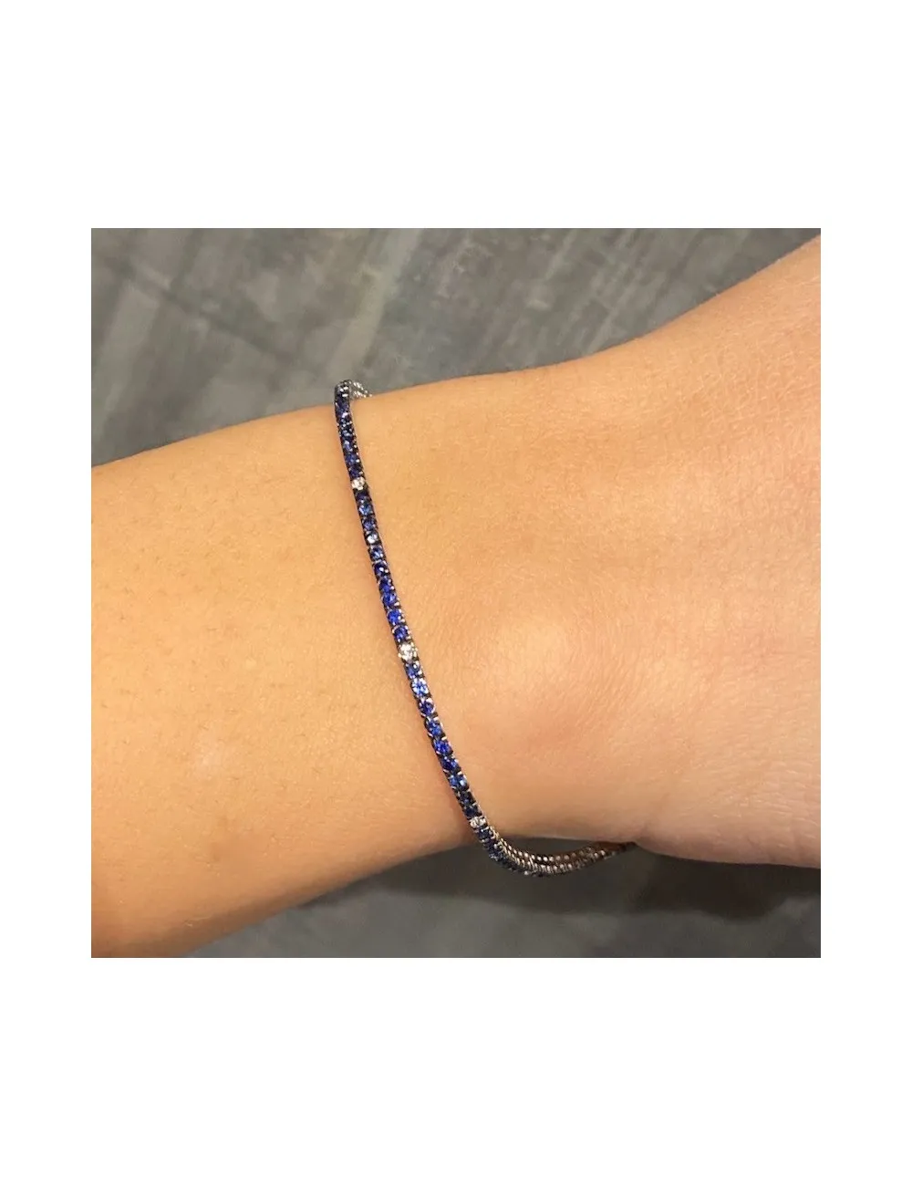 Bracciale tennis in Zaffiri e Brillanti