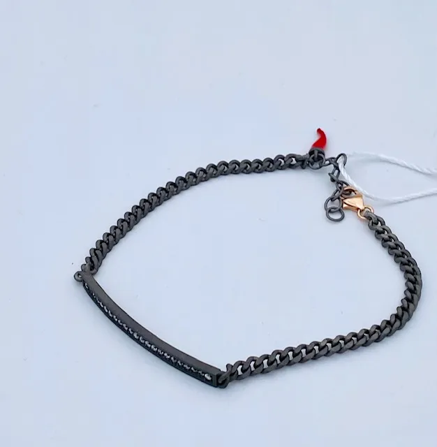 Bracciale uomo in titanio, oro rosa e diamanti art. WBARK