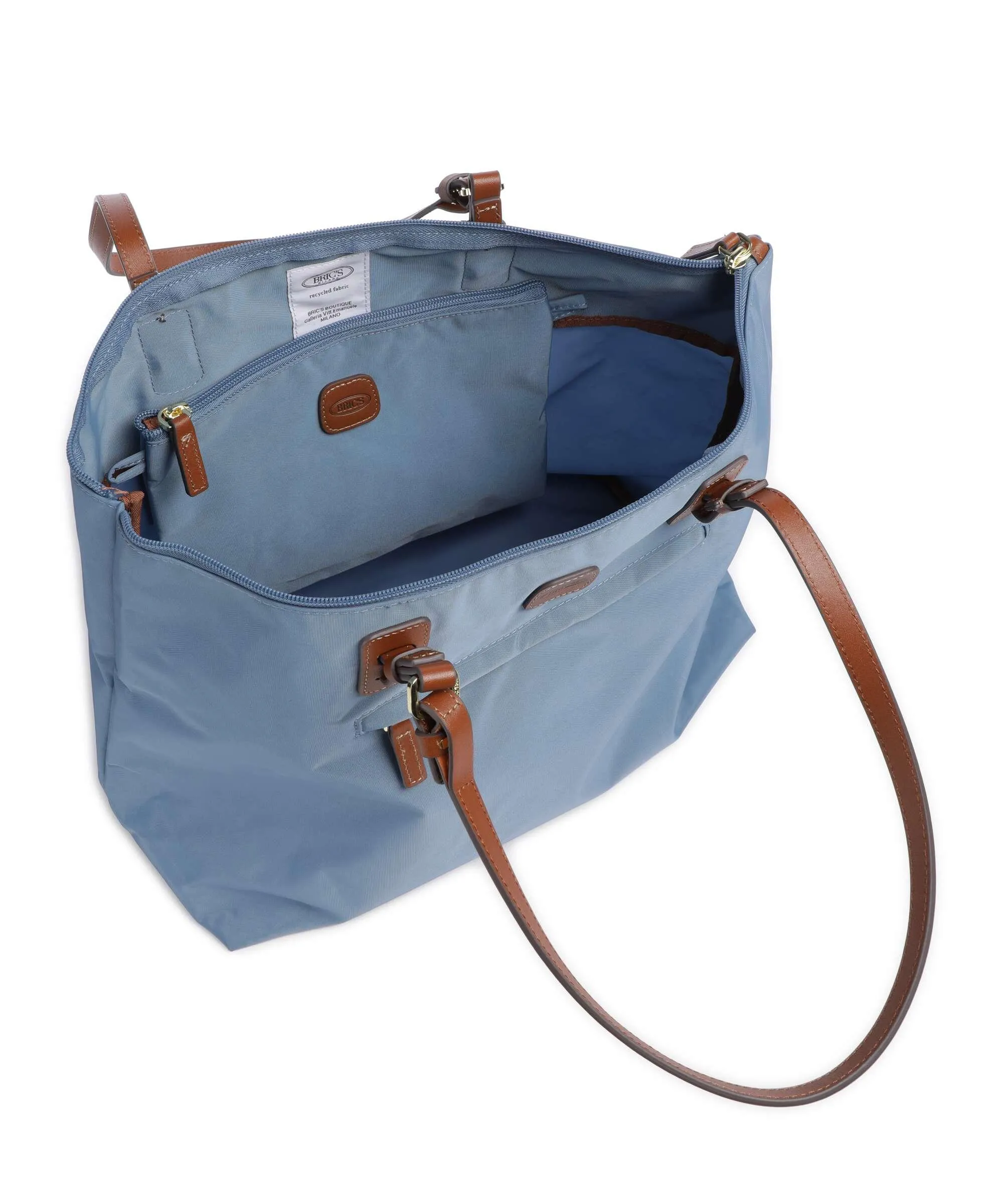  Brics X-Collection Borsa shopper nylon riciclato blu  