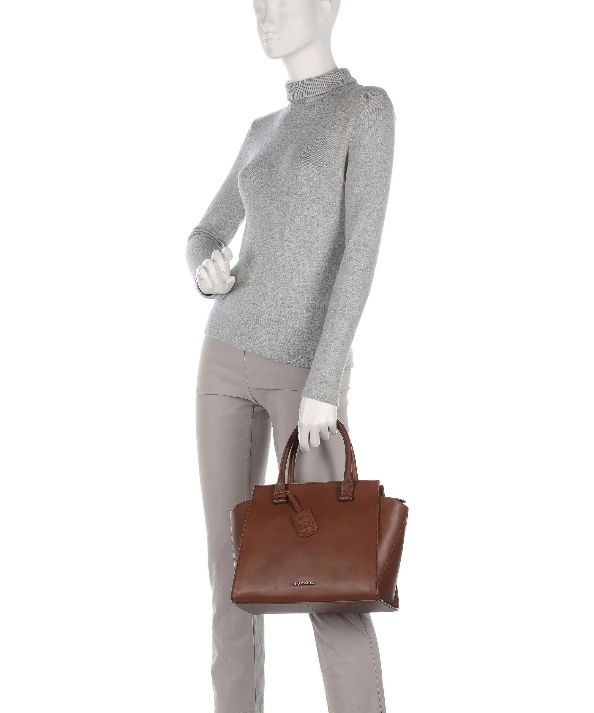  Burkely Nocturnal Nova Borsa a mano pelle a grana fine marrone  