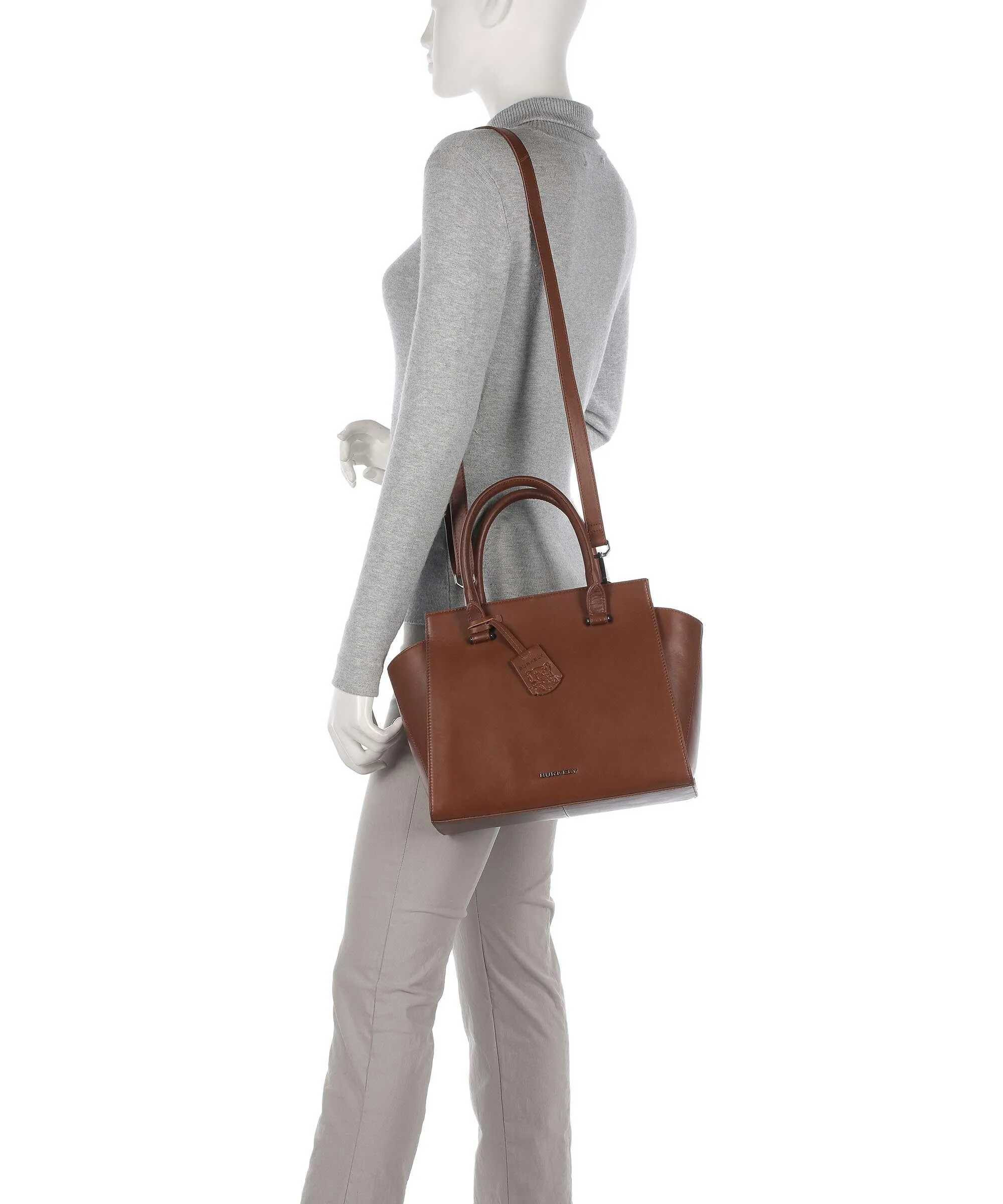 Burkely Nocturnal Nova Borsa a mano pelle a grana fine marrone  