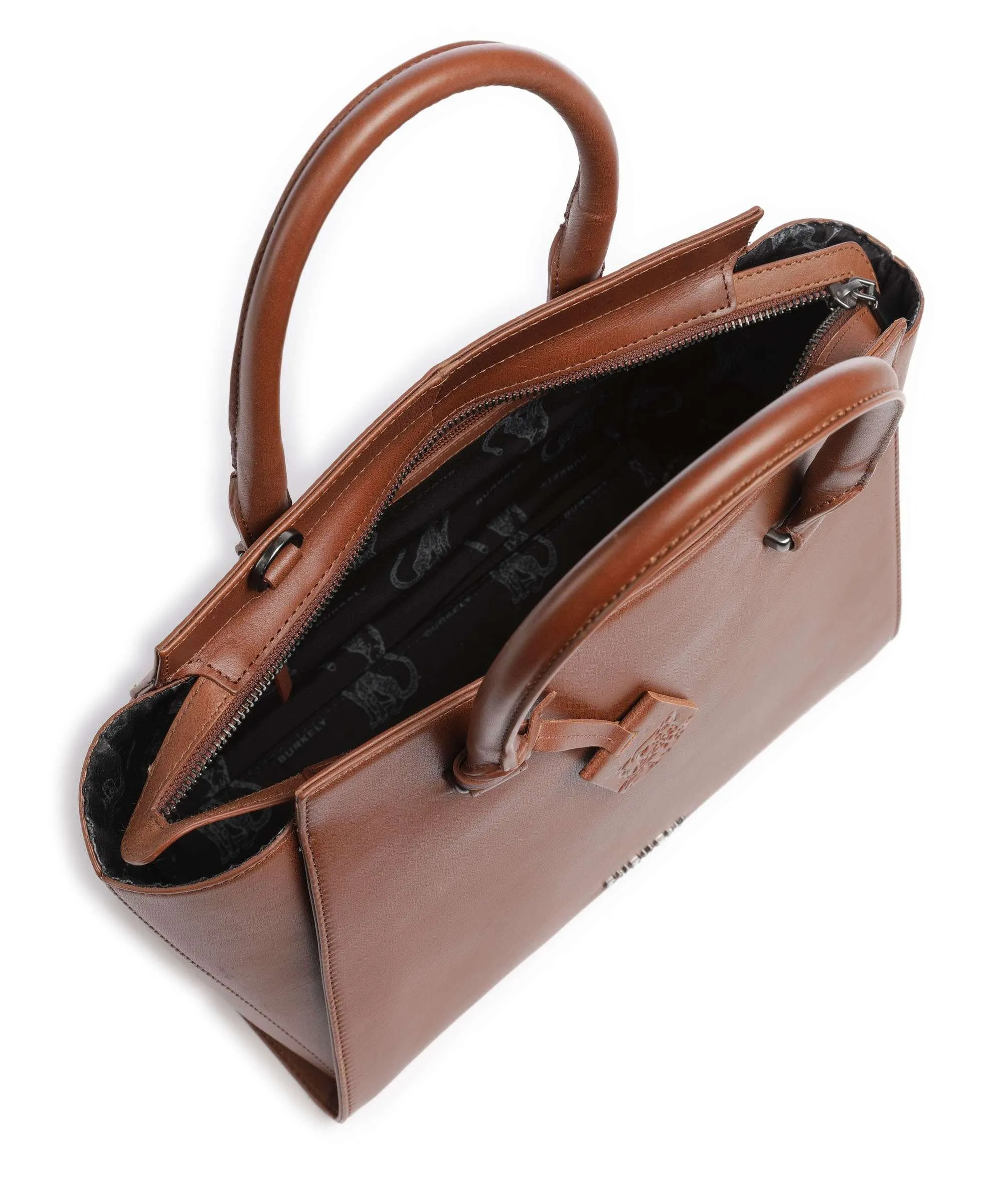  Burkely Nocturnal Nova Borsa a mano pelle a grana fine marrone  