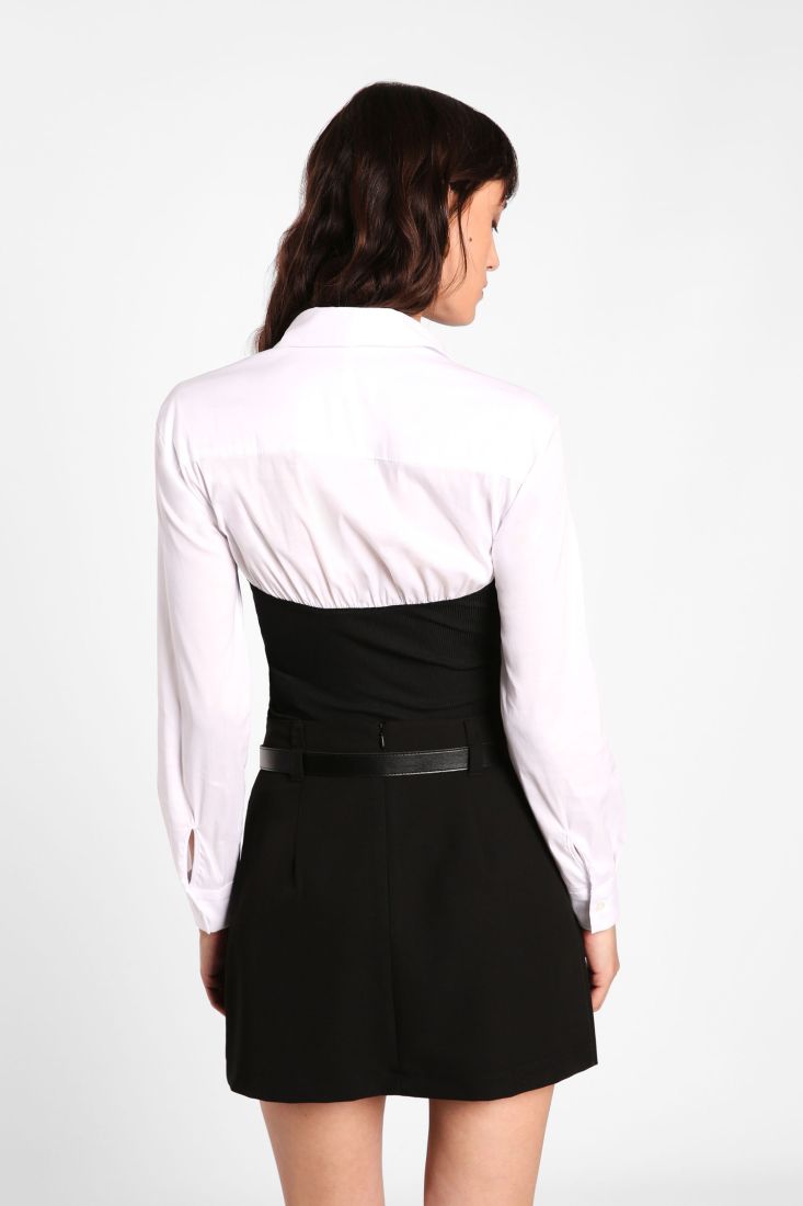 Camicia bicolor con colletto classico