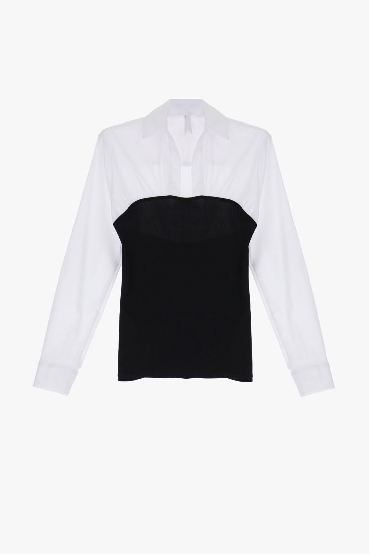 Camicia bicolor con colletto classico