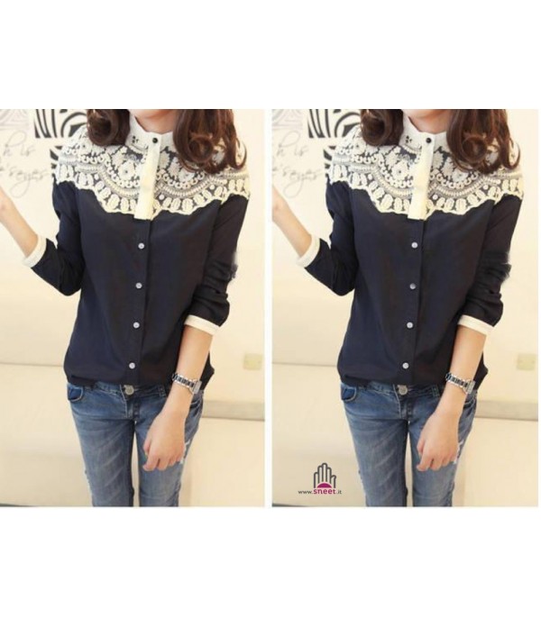 Camicia Bicolor Laced - Dream Shop