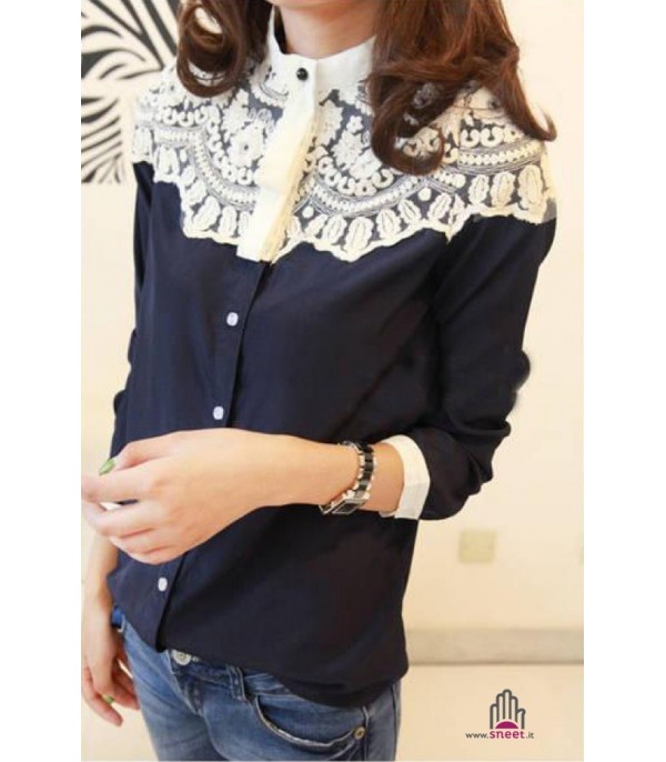 Camicia Bicolor Laced - Dream Shop
