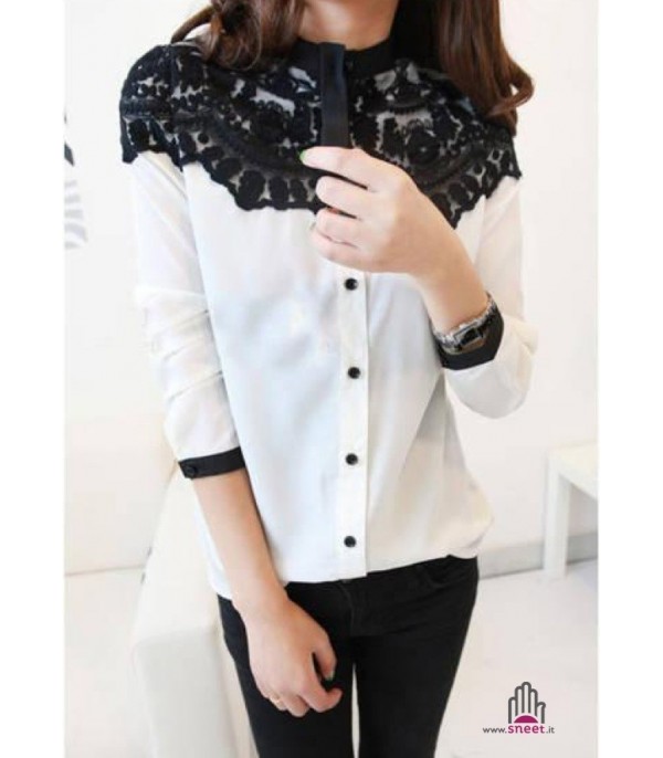 Camicia Bicolor Laced - Dream Shop