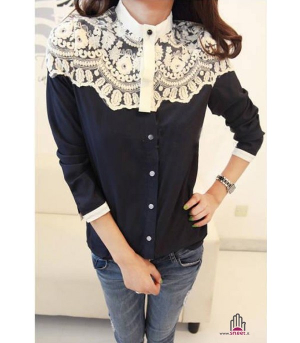 Camicia Bicolor Laced - Dream Shop