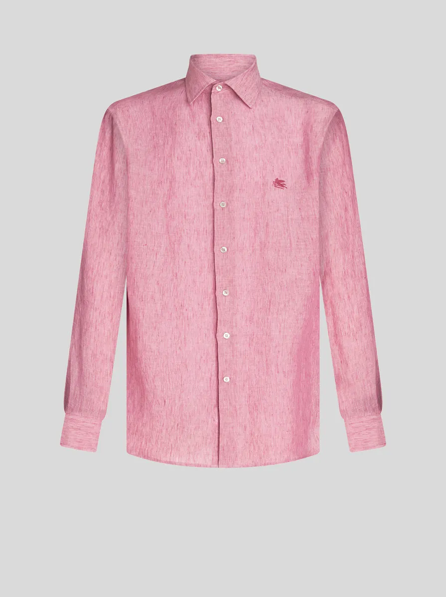 CAMICIA IN LINO CON LOGO
