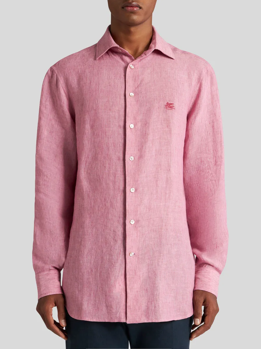 CAMICIA IN LINO CON LOGO