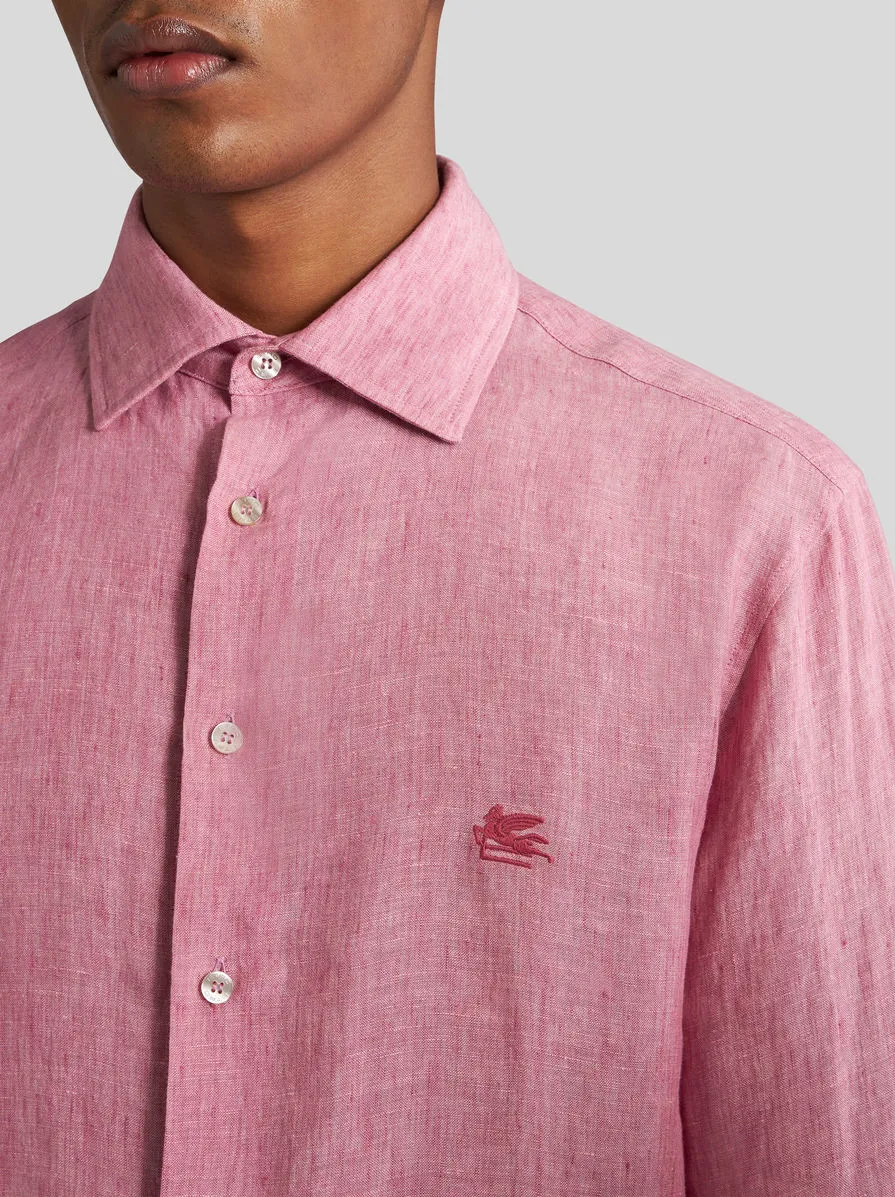 CAMICIA IN LINO CON LOGO