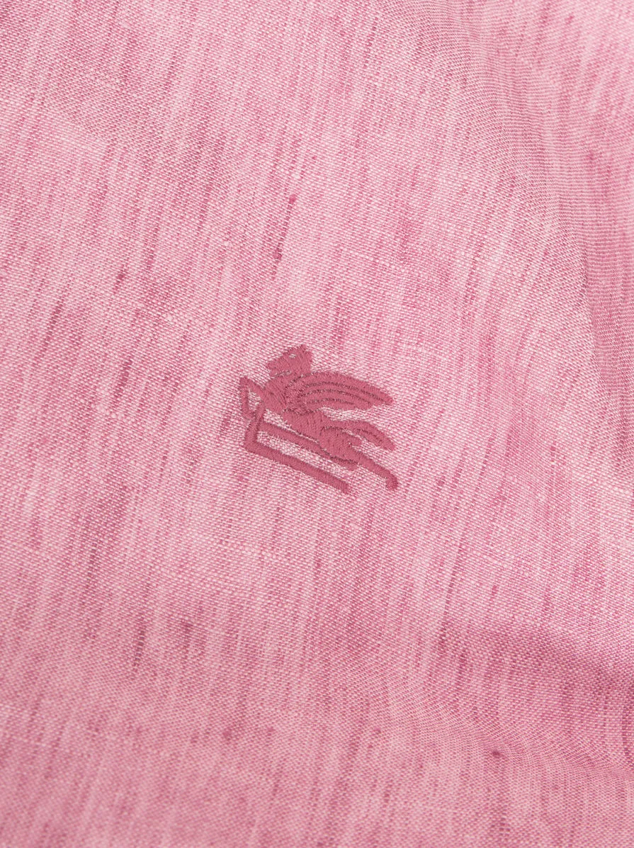 CAMICIA IN LINO CON LOGO