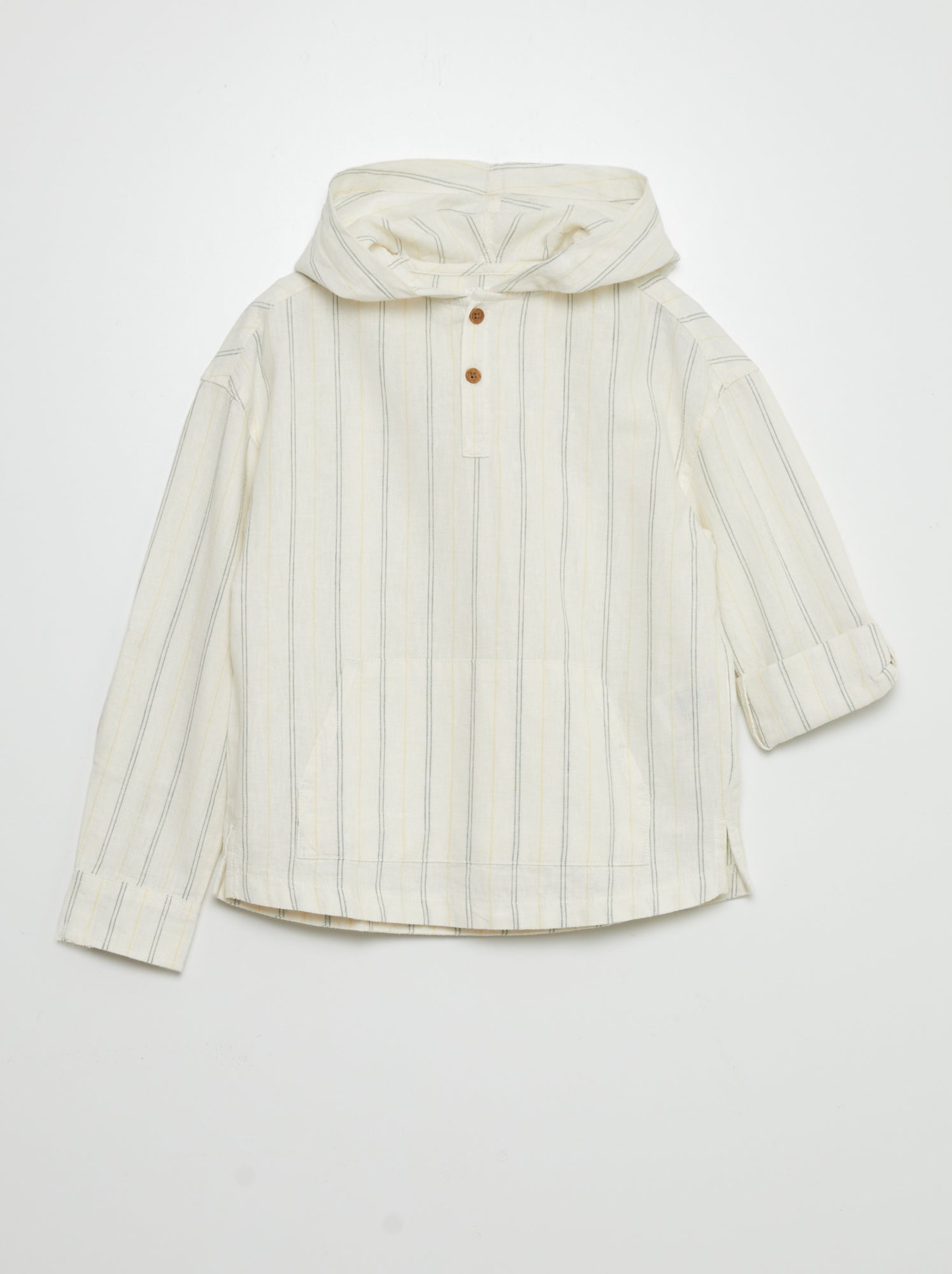 Camicia in lino e cotone - BIANCO