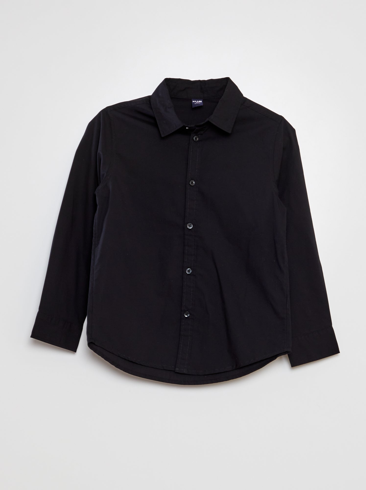 Camicia in popeline - NERO